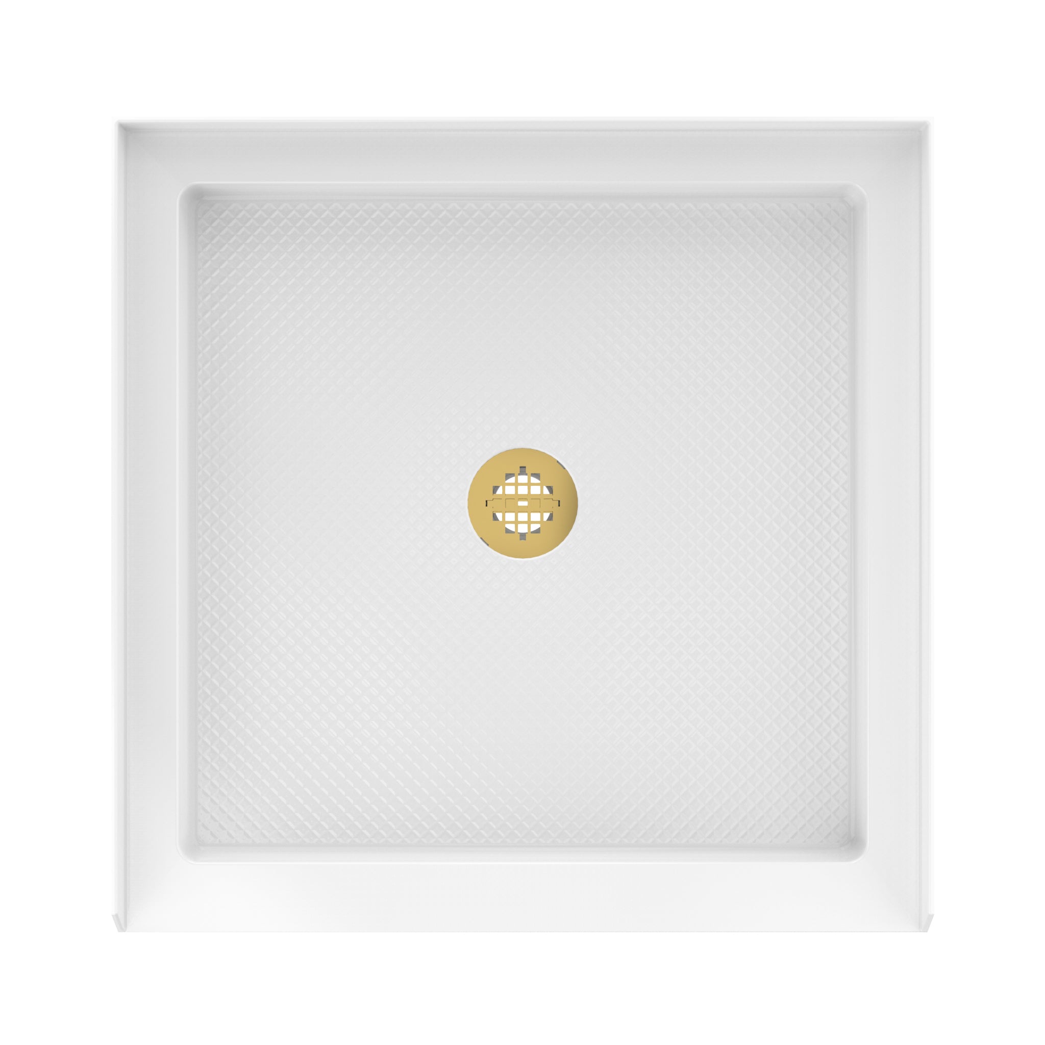 DreamLine SlimLine 36" D x 36" W x 2 3/4" H Alcove Shower Base & 2" Center Round Drain