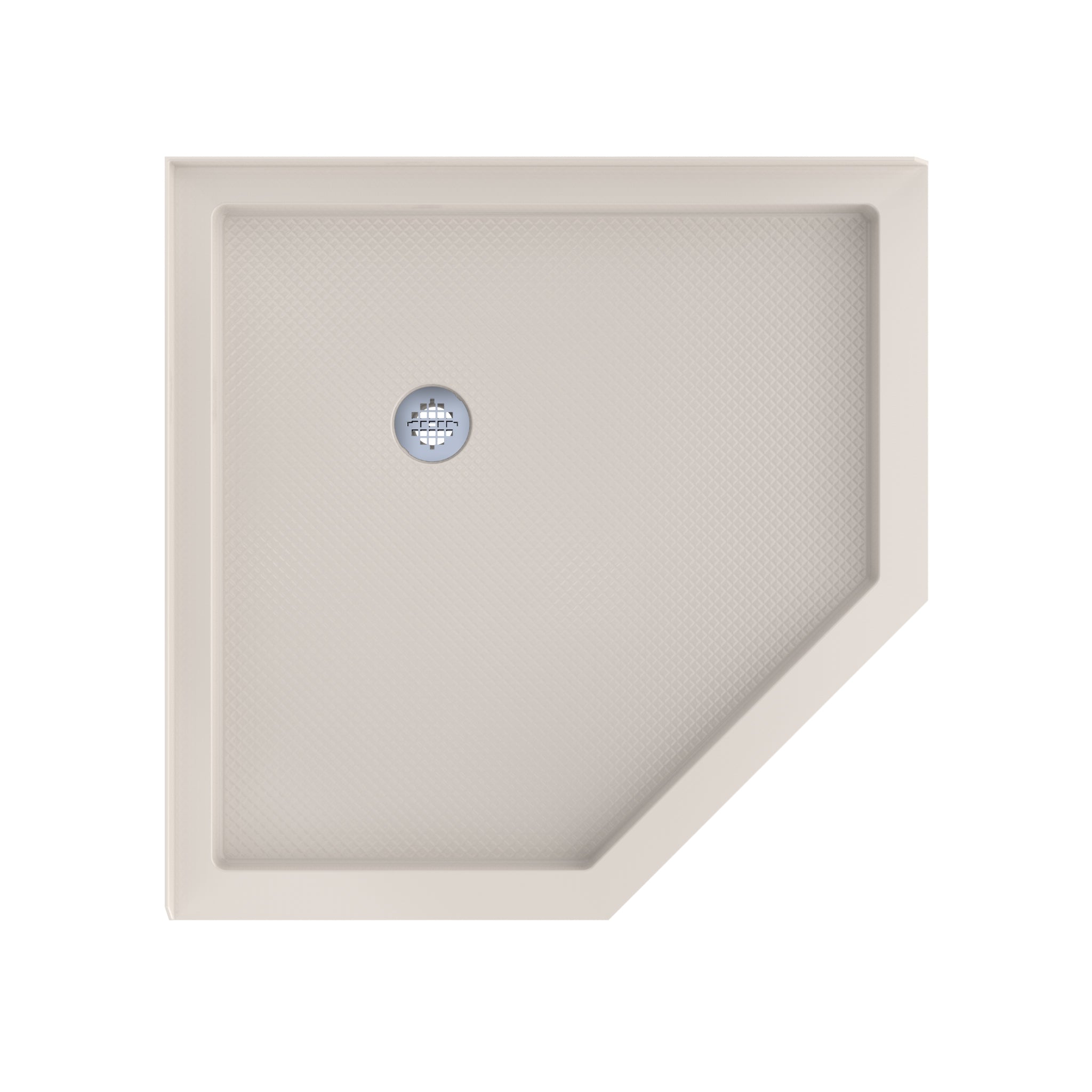 DreamLine SlimLine 36" D x 36" W x 2 3/4" H Neo-Angle Shower Base & 2" Corner Round Drain