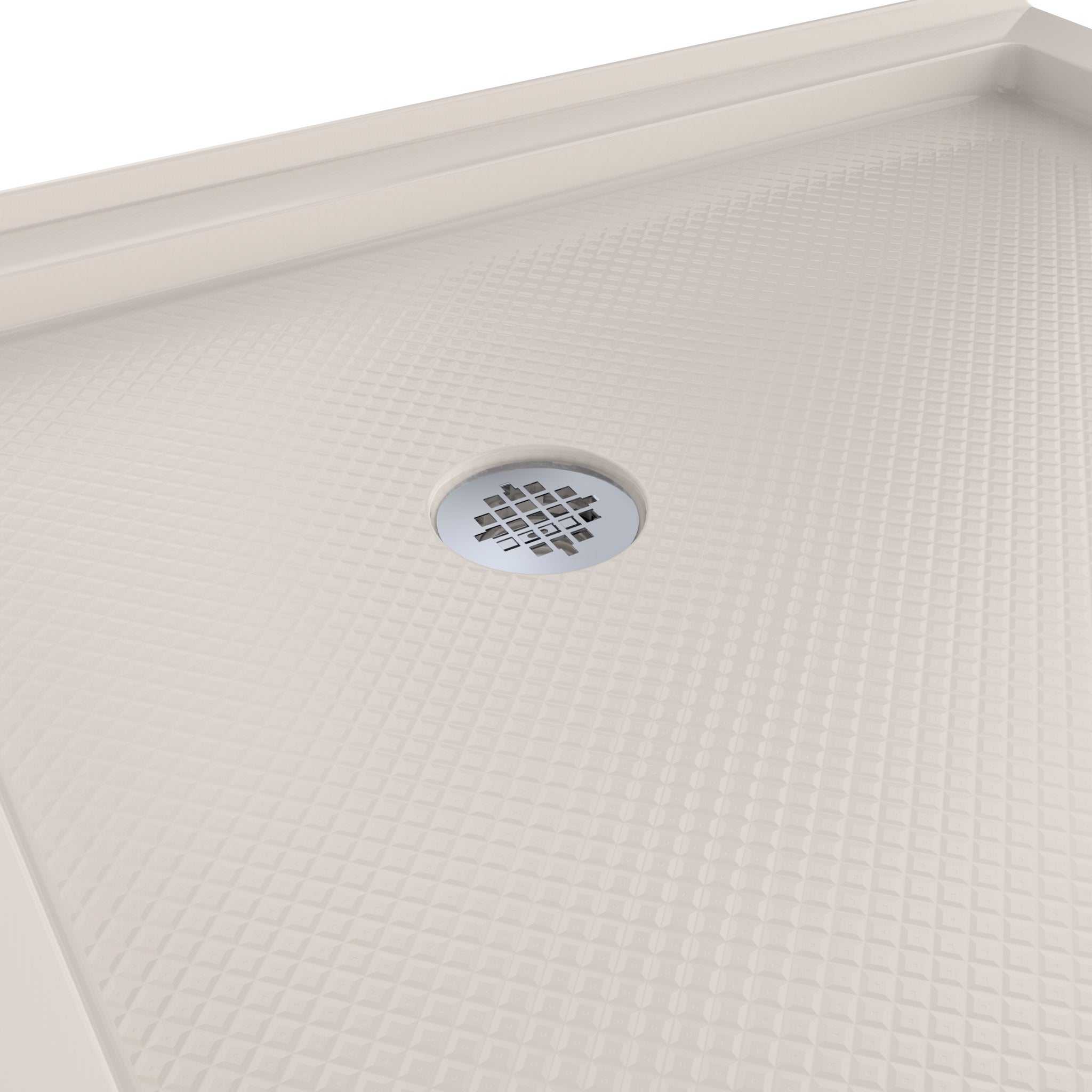 DreamLine SlimLine 36" D x 36" W x 2 3/4" H Neo-Angle Shower Base & 2" Corner Round Drain