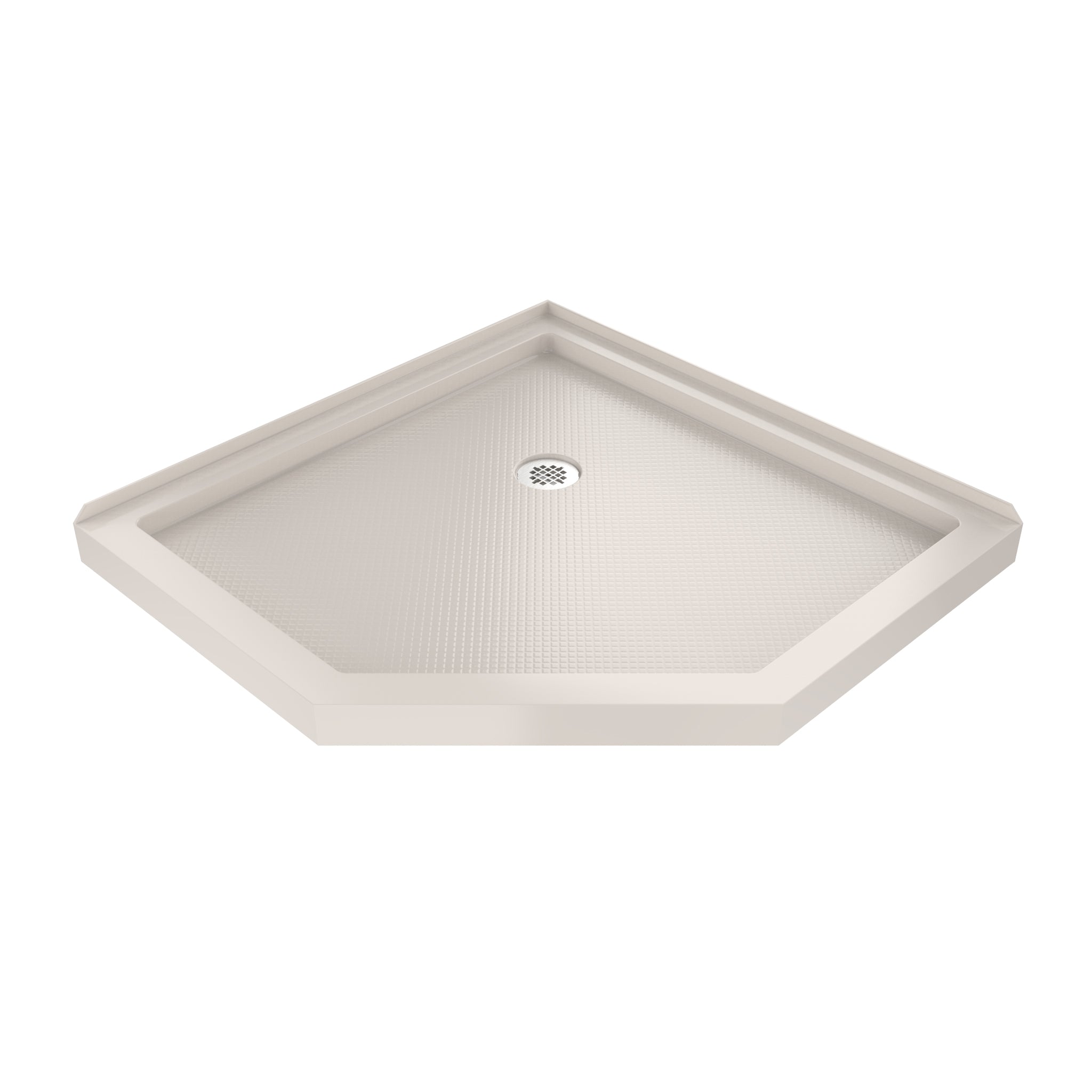 DreamLine SlimLine 36" D x 36" W x 2 3/4" H Neo-Angle Shower Base & 2" Corner Round Drain