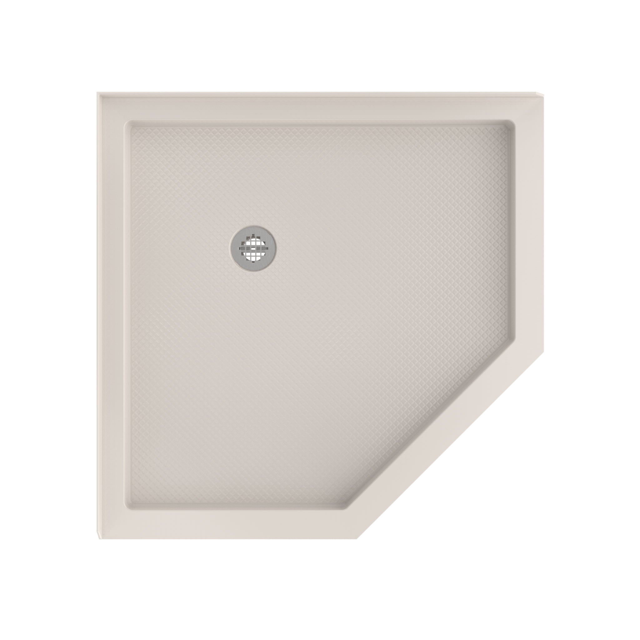 DreamLine SlimLine 36" D x 36" W x 2 3/4" H Neo-Angle Shower Base & 2" Corner Round Drain