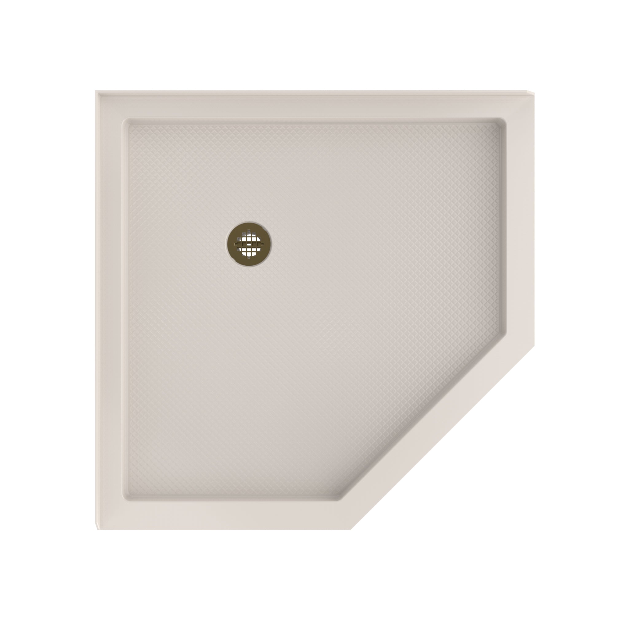 DreamLine SlimLine 36" D x 36" W x 2 3/4" H Neo-Angle Shower Base & 2" Corner Round Drain