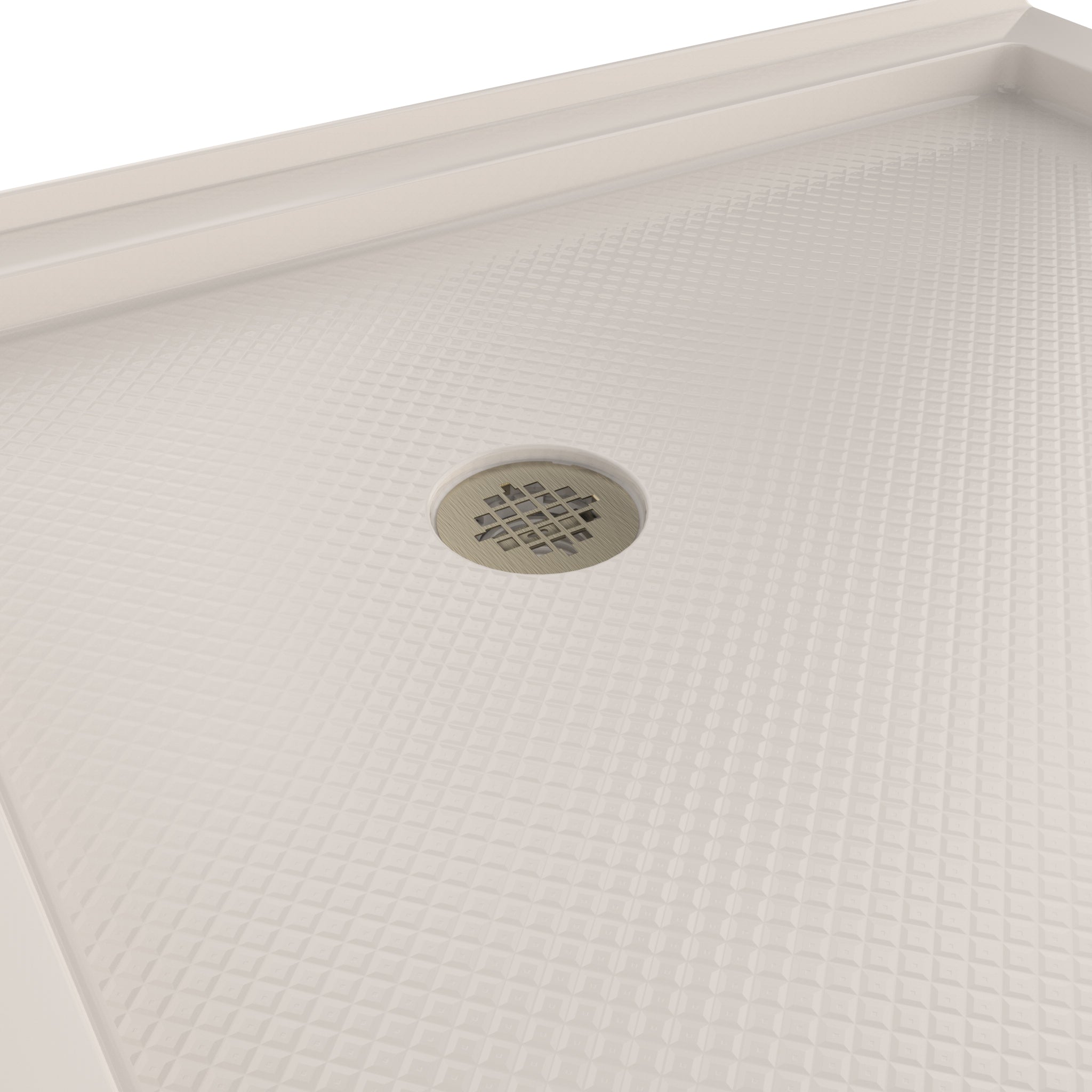 DreamLine SlimLine 36" D x 36" W x 2 3/4" H Neo-Angle Shower Base & 2" Corner Round Drain