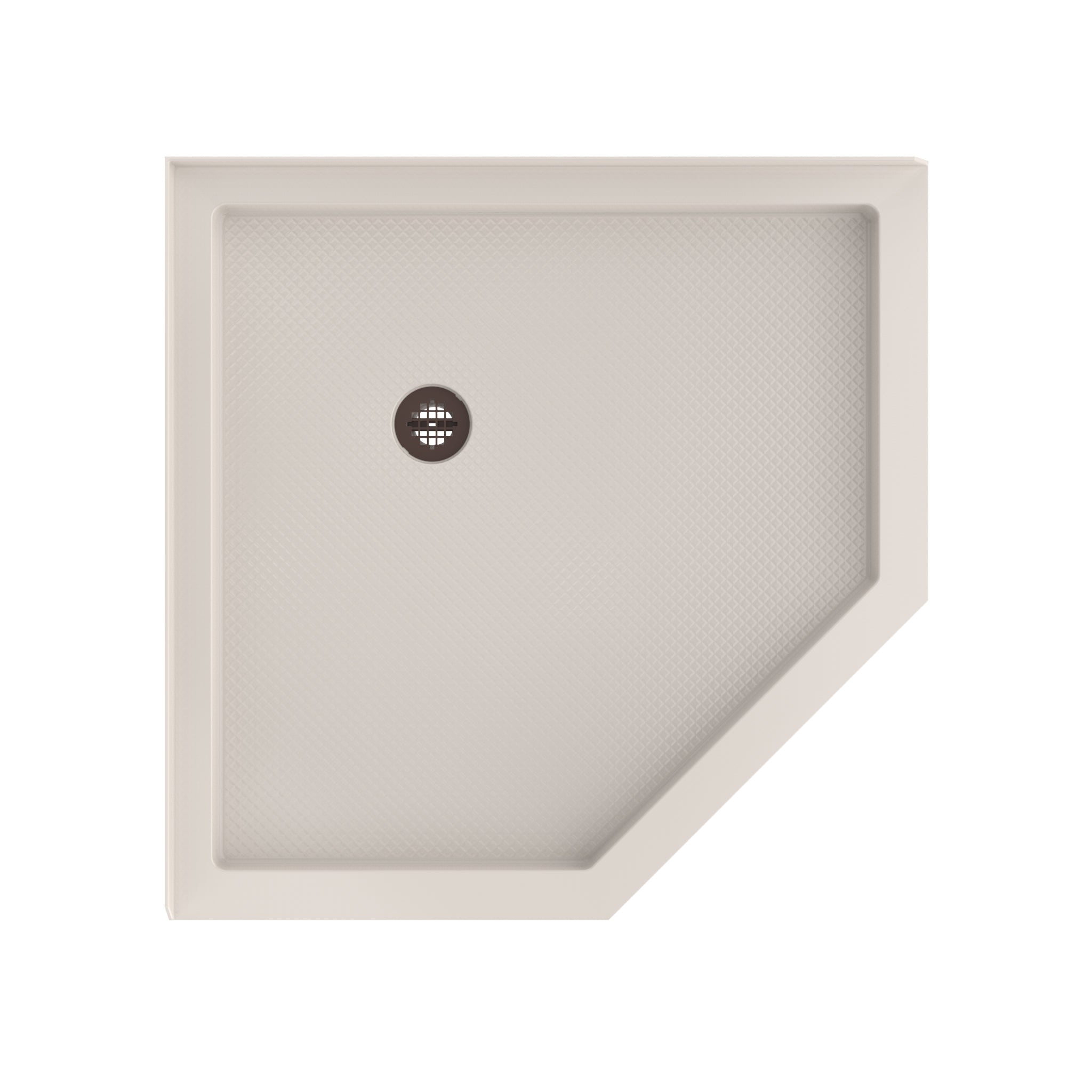 DreamLine SlimLine 36" D x 36" W x 2 3/4" H Neo-Angle Shower Base & 2" Corner Round Drain