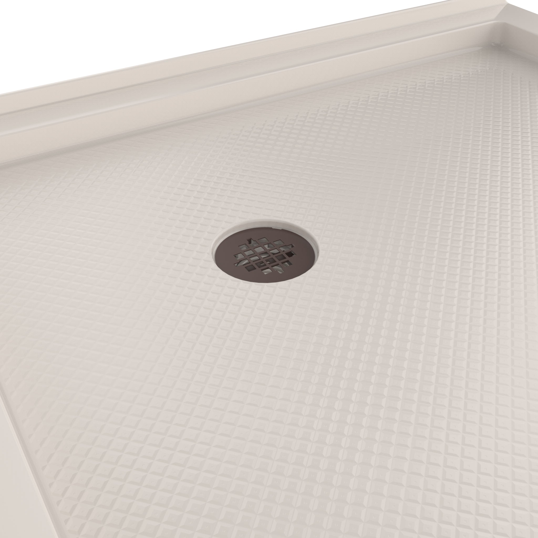DreamLine SlimLine 36" D x 36" W x 2 3/4" H Neo-Angle Shower Base & 2" Corner Round Drain