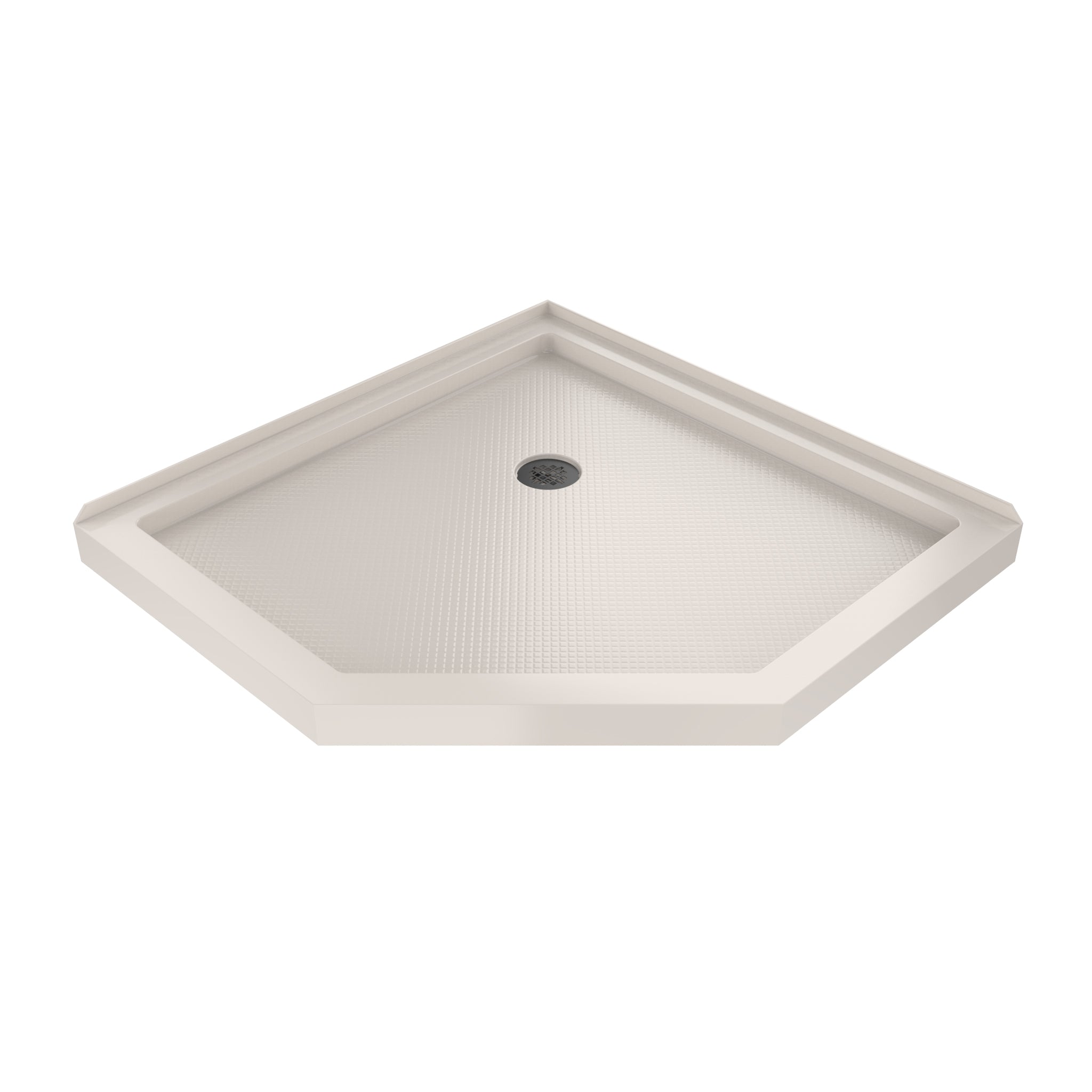 DreamLine SlimLine 36" D x 36" W x 2 3/4" H Neo-Angle Shower Base & 2" Corner Round Drain