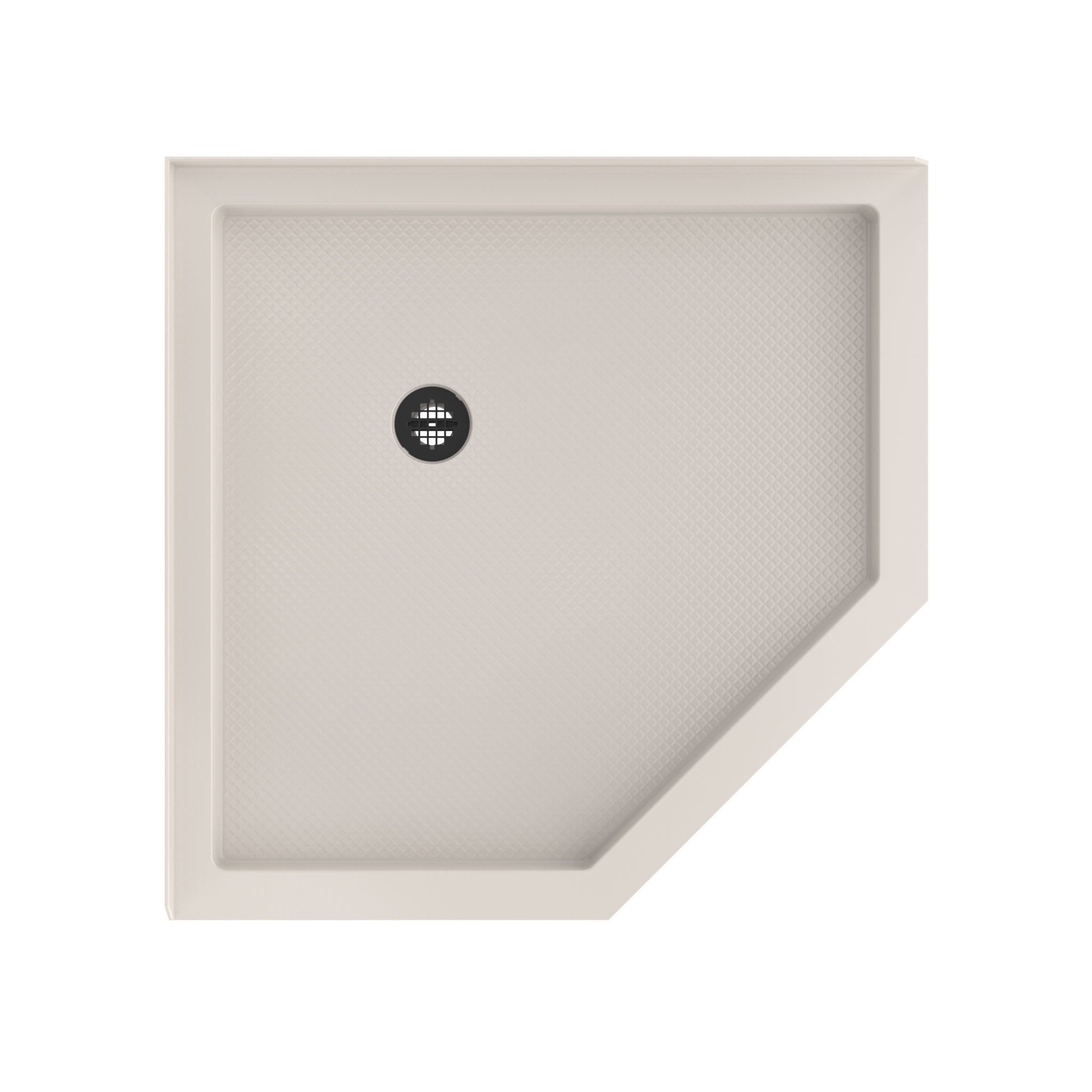 DreamLine SlimLine 36" D x 36" W x 2 3/4" H Neo-Angle Shower Base & 2" Corner Round Drain