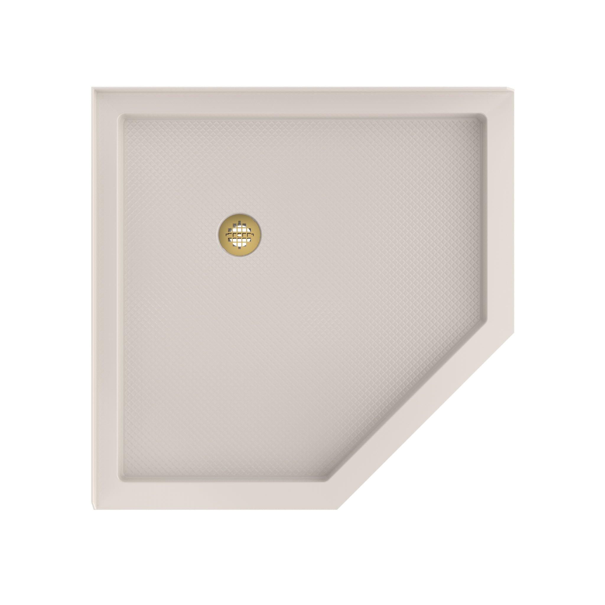 DreamLine SlimLine 36" D x 36" W x 2 3/4" H Neo-Angle Shower Base & 2" Corner Round Drain