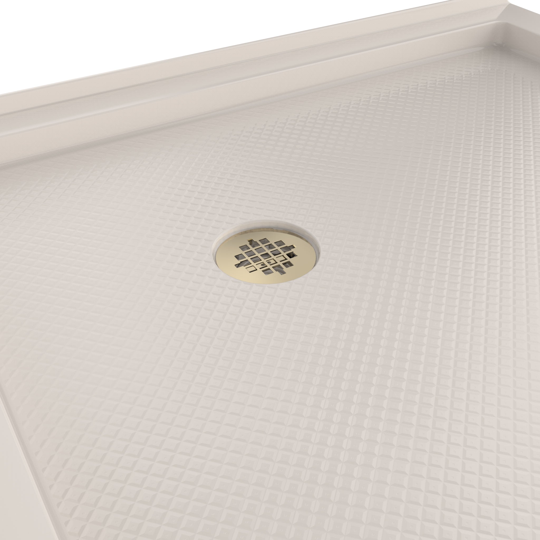 DreamLine SlimLine 36" D x 36" W x 2 3/4" H Neo-Angle Shower Base & 2" Corner Round Drain