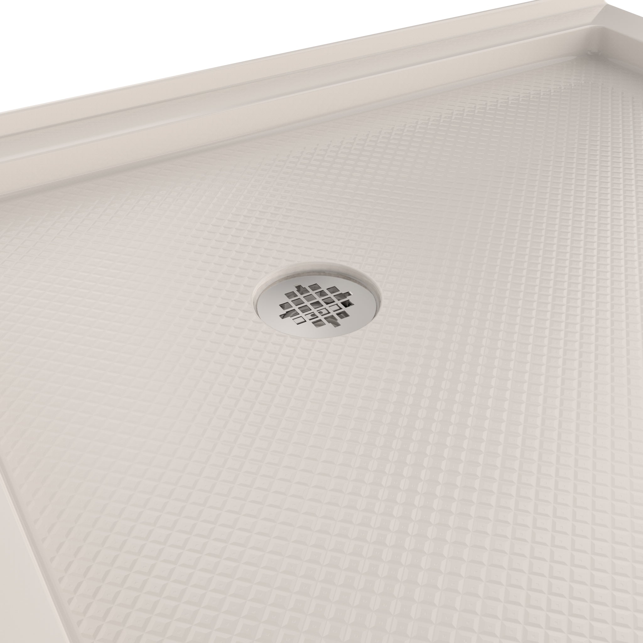 DreamLine SlimLine 36" D x 36" W x 2 3/4" H Neo-Angle Shower Base & 2" Corner Round Drain