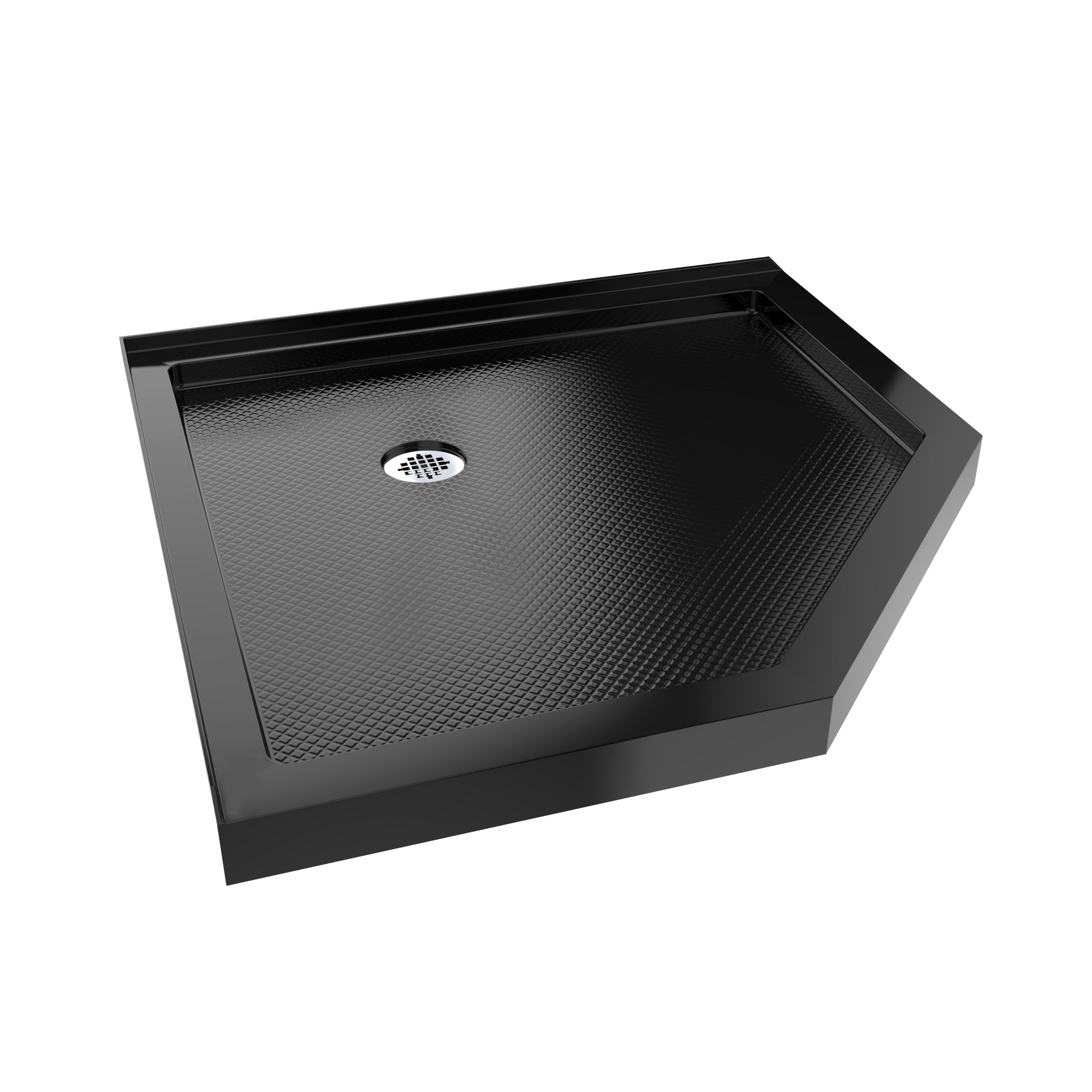 DreamLine SlimLine 36" D x 36" W x 2 3/4" H Neo-Angle Shower Base & 2" Corner Round Drain