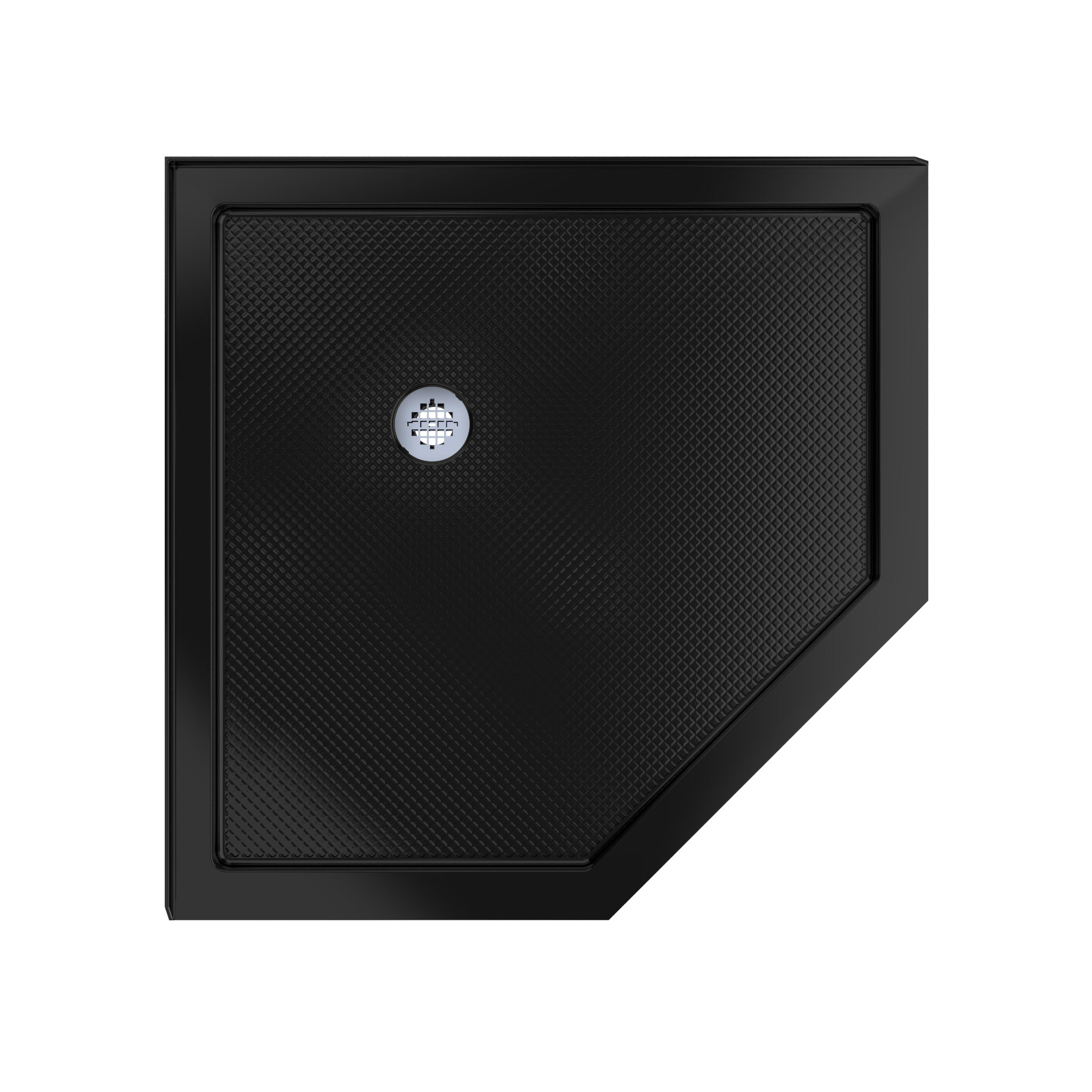 DreamLine SlimLine 36" D x 36" W x 2 3/4" H Neo-Angle Shower Base & 2" Corner Round Drain