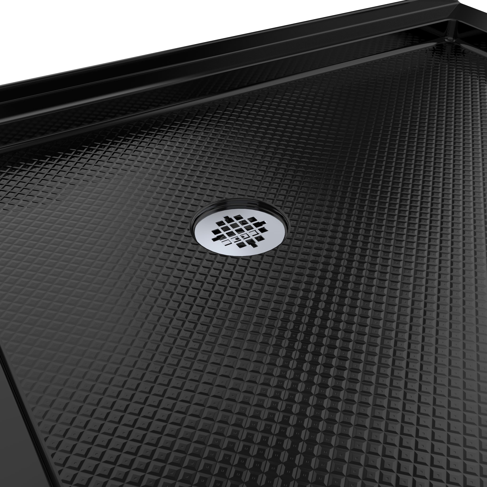 DreamLine SlimLine 36" D x 36" W x 2 3/4" H Neo-Angle Shower Base & 2" Corner Round Drain