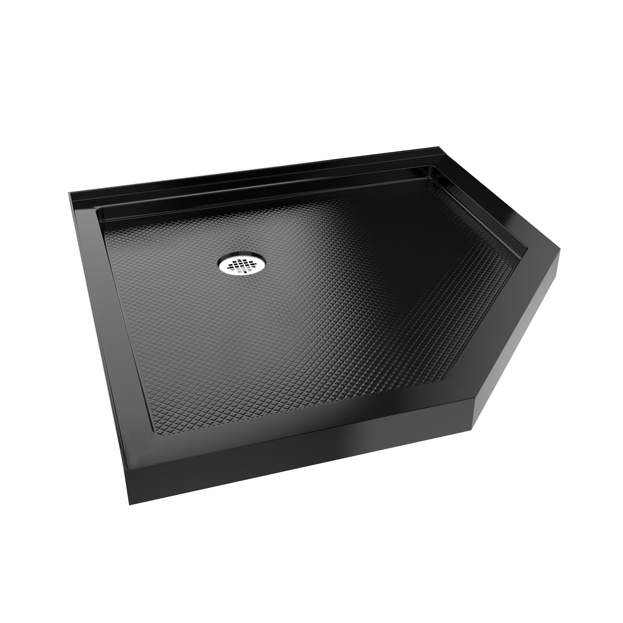 DreamLine SlimLine 36" D x 36" W x 2 3/4" H Neo-Angle Shower Base & 2" Corner Round Drain