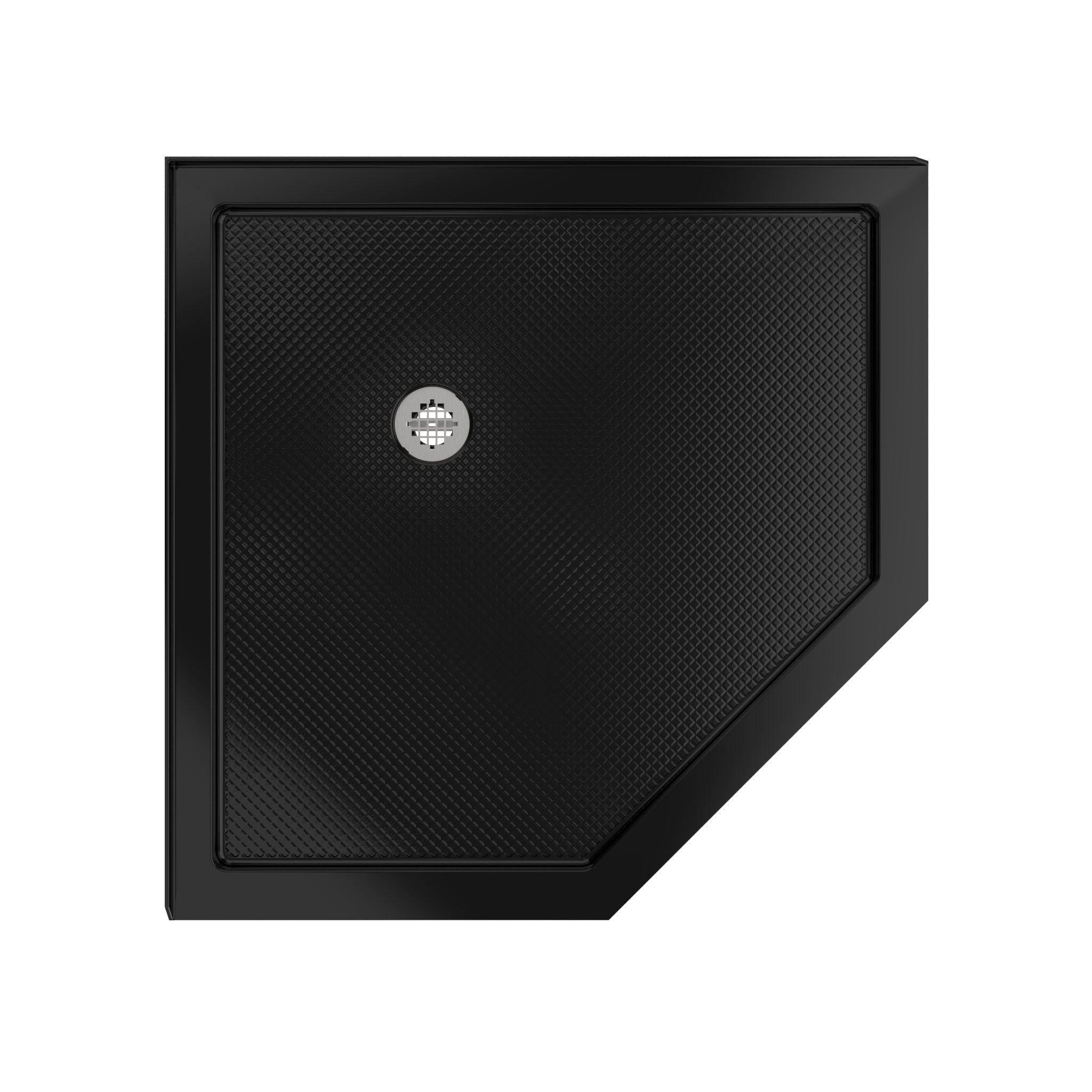 DreamLine SlimLine 36" D x 36" W x 2 3/4" H Neo-Angle Shower Base & 2" Corner Round Drain