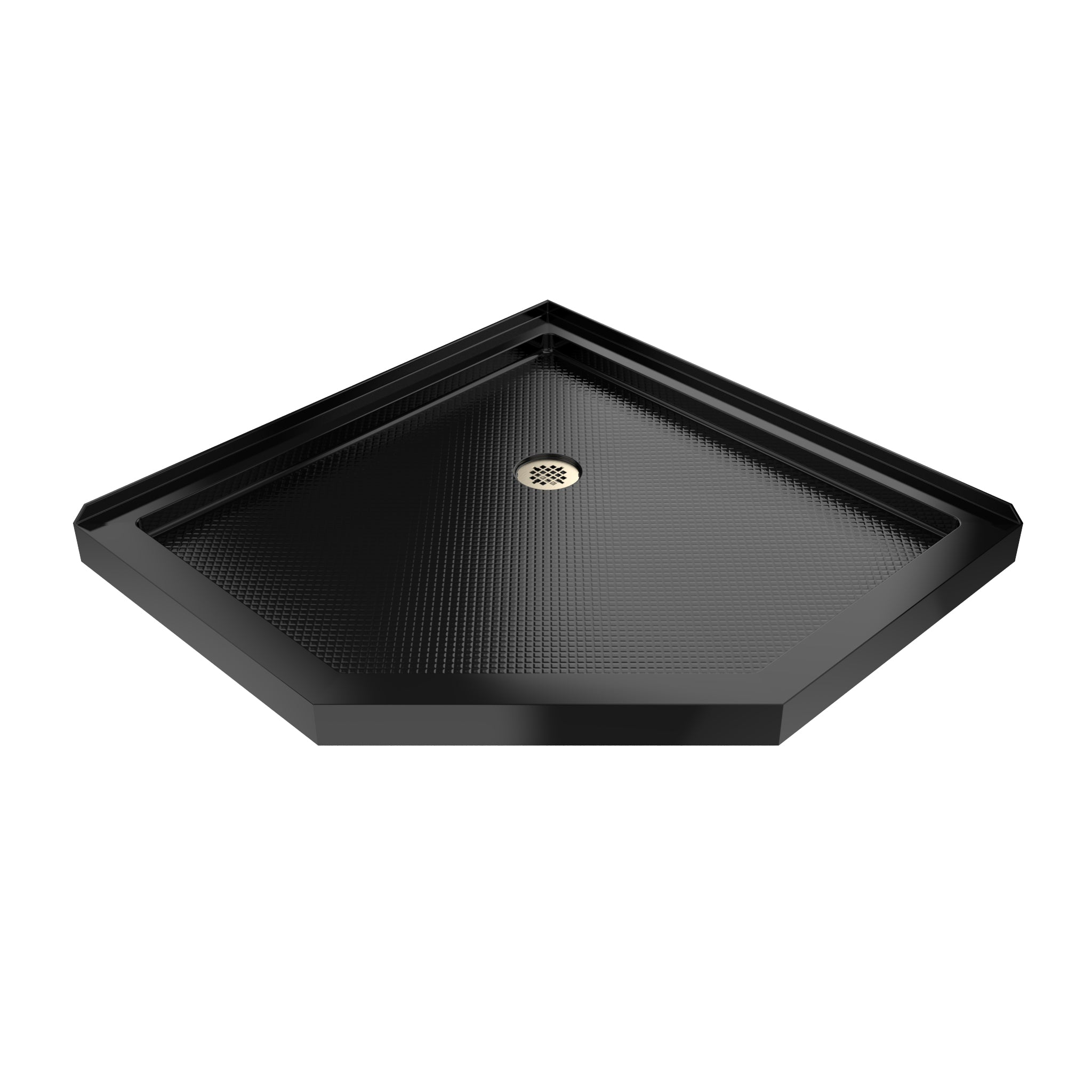 DreamLine SlimLine 36" D x 36" W x 2 3/4" H Neo-Angle Shower Base & 2" Corner Round Drain