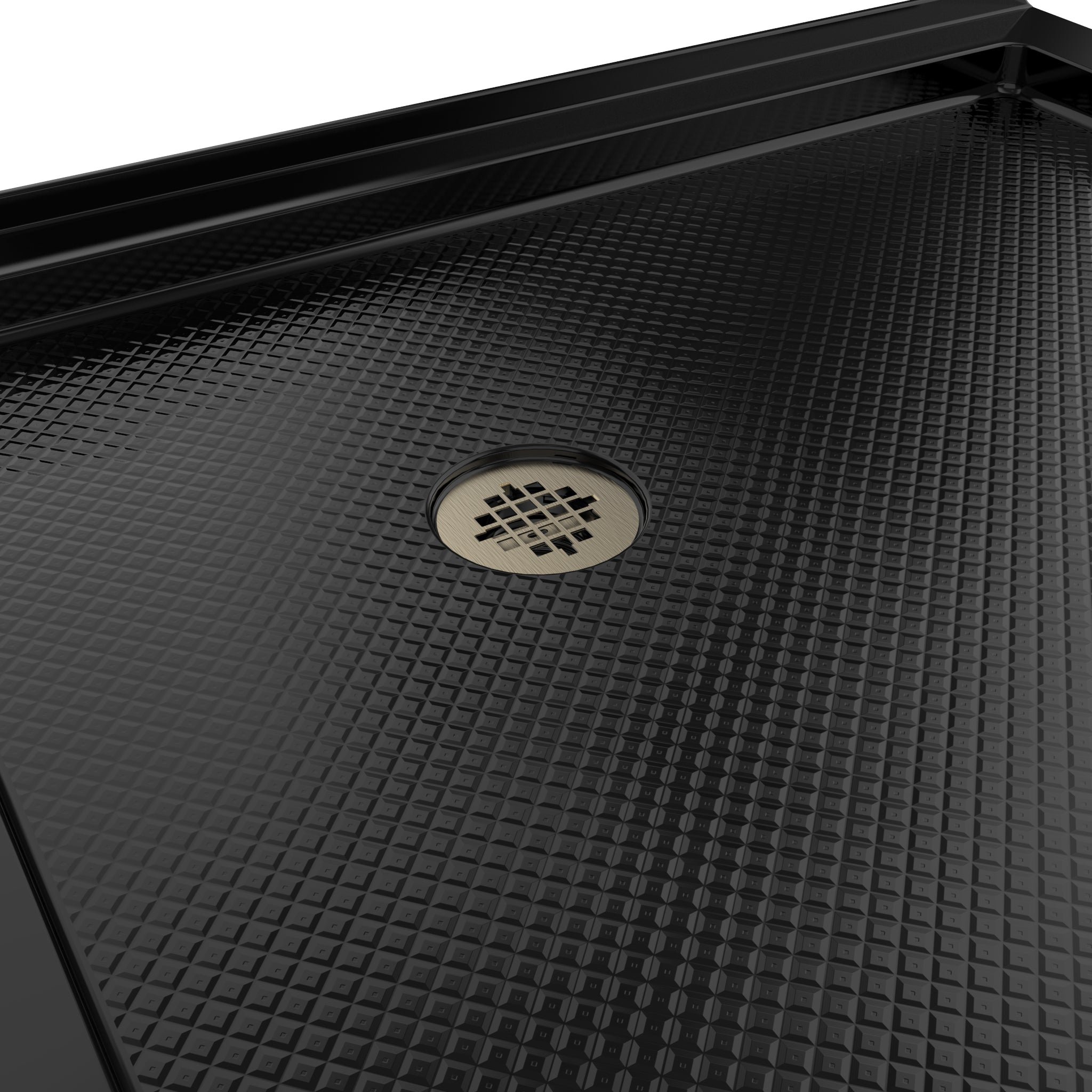 DreamLine SlimLine 36" D x 36" W x 2 3/4" H Neo-Angle Shower Base & 2" Corner Round Drain