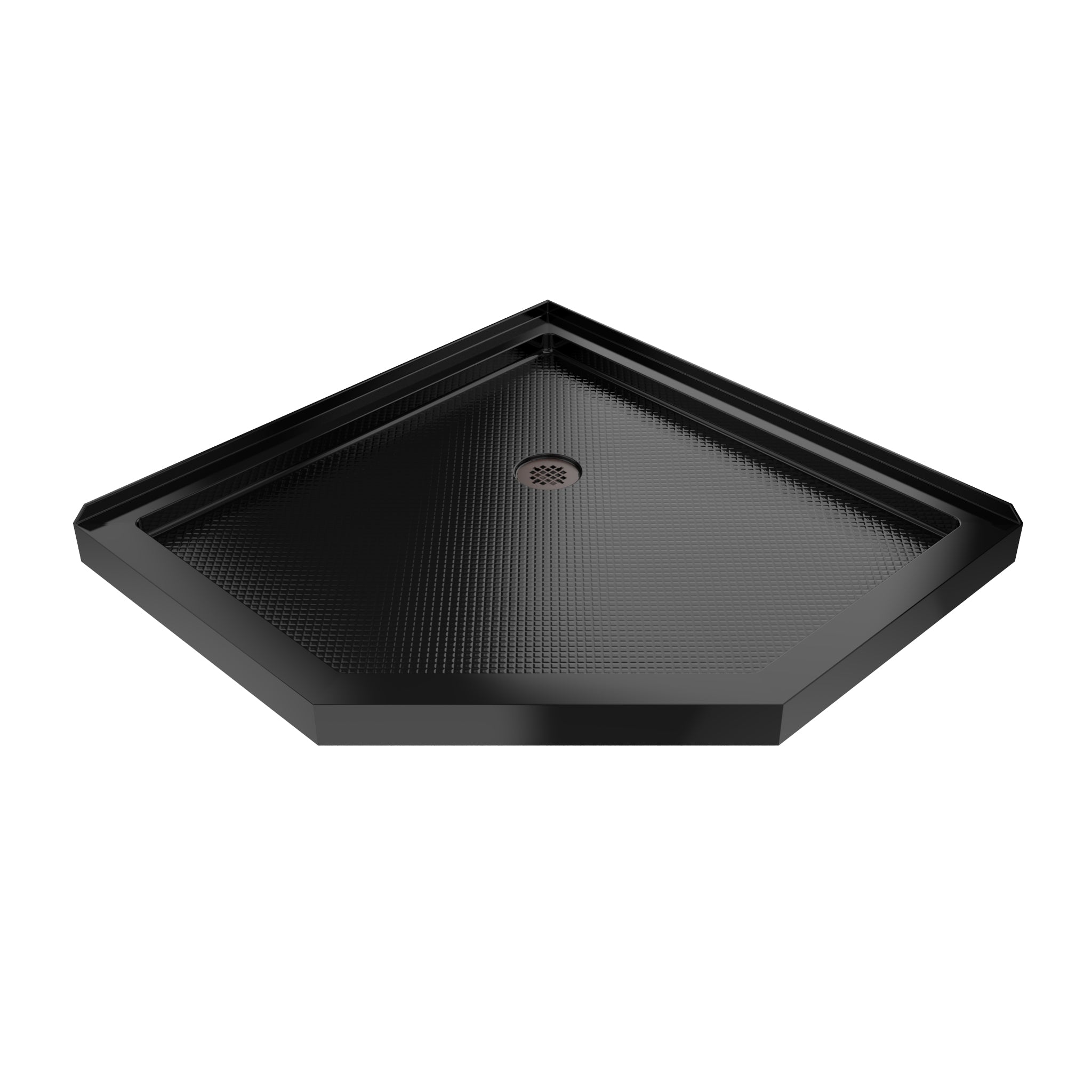 DreamLine SlimLine 36" D x 36" W x 2 3/4" H Neo-Angle Shower Base & 2" Corner Round Drain