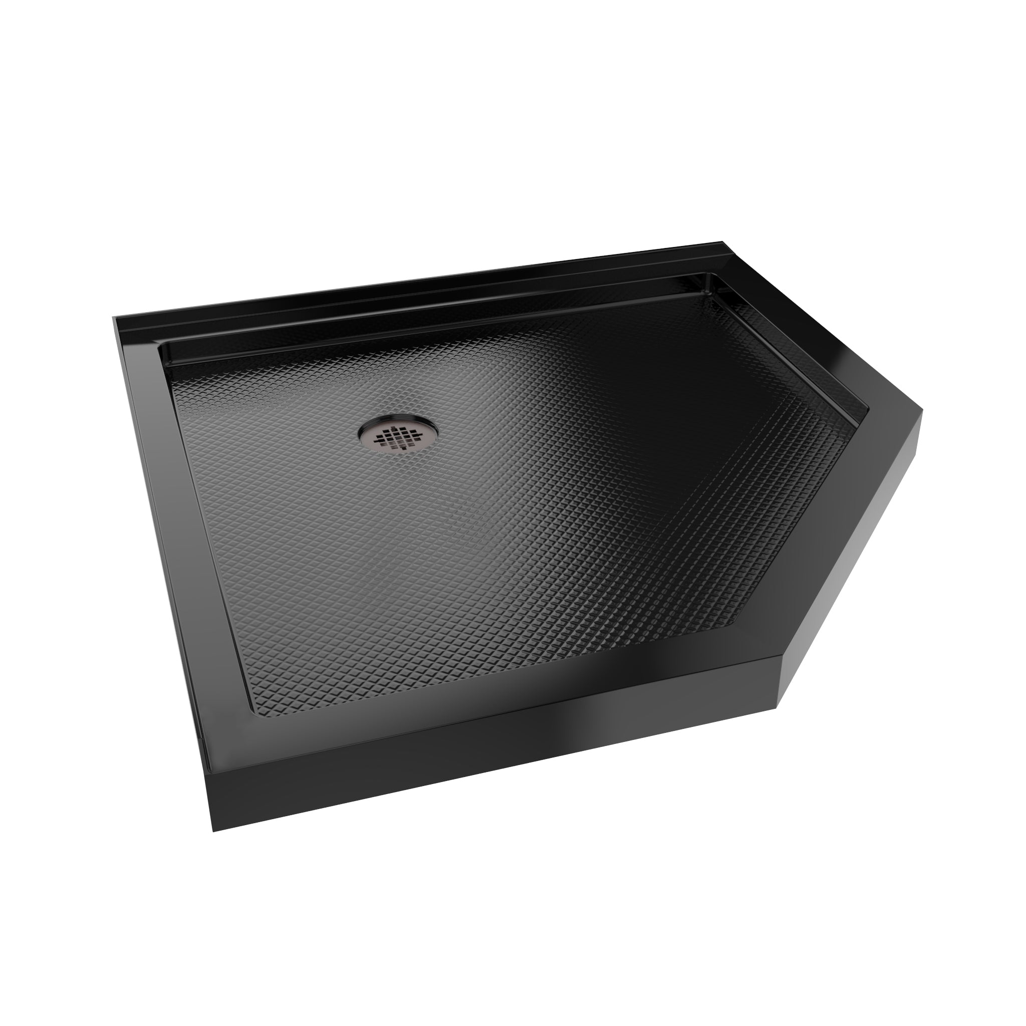 DreamLine SlimLine 36" D x 36" W x 2 3/4" H Neo-Angle Shower Base & 2" Corner Round Drain