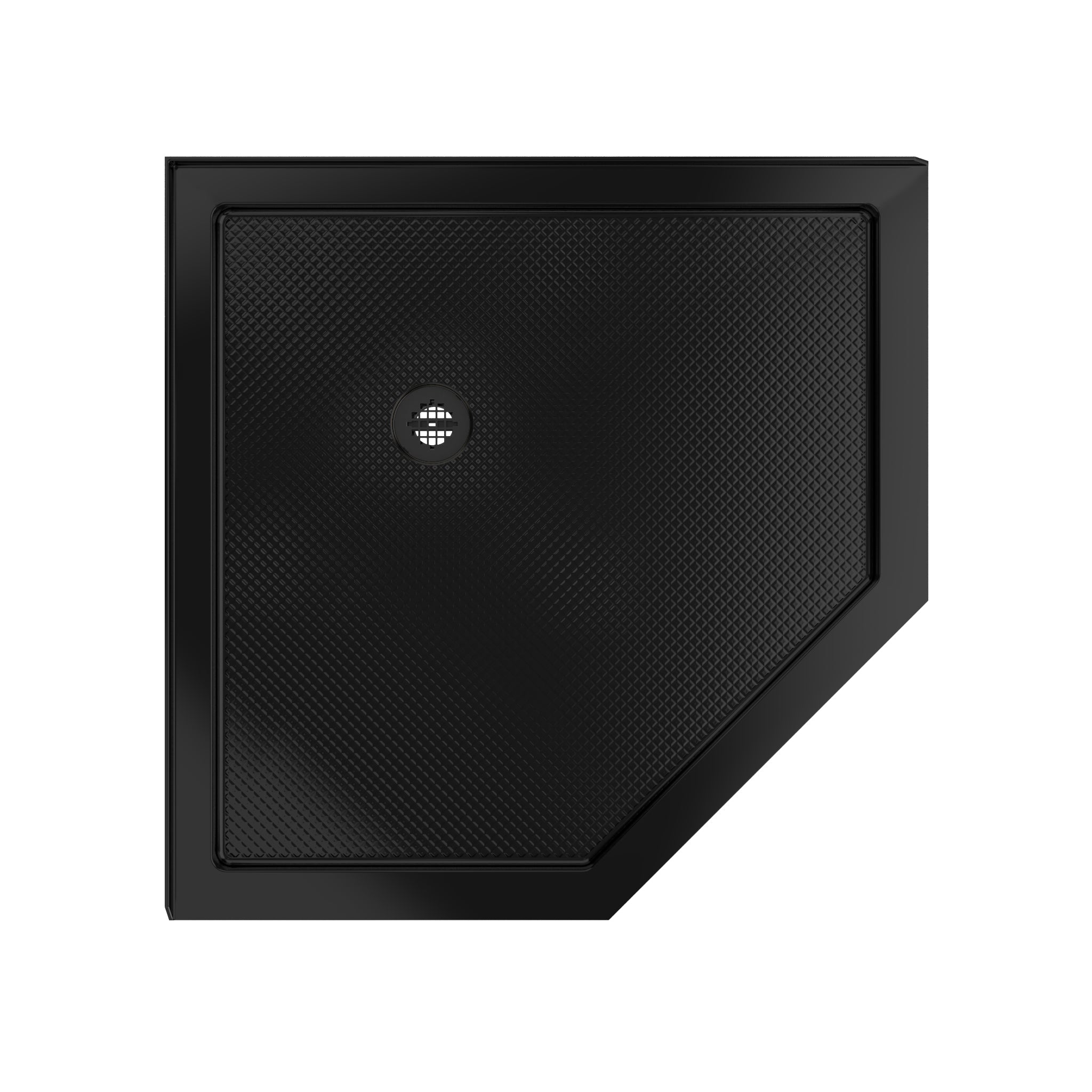 DreamLine SlimLine 36" D x 36" W x 2 3/4" H Neo-Angle Shower Base & 2" Corner Round Drain