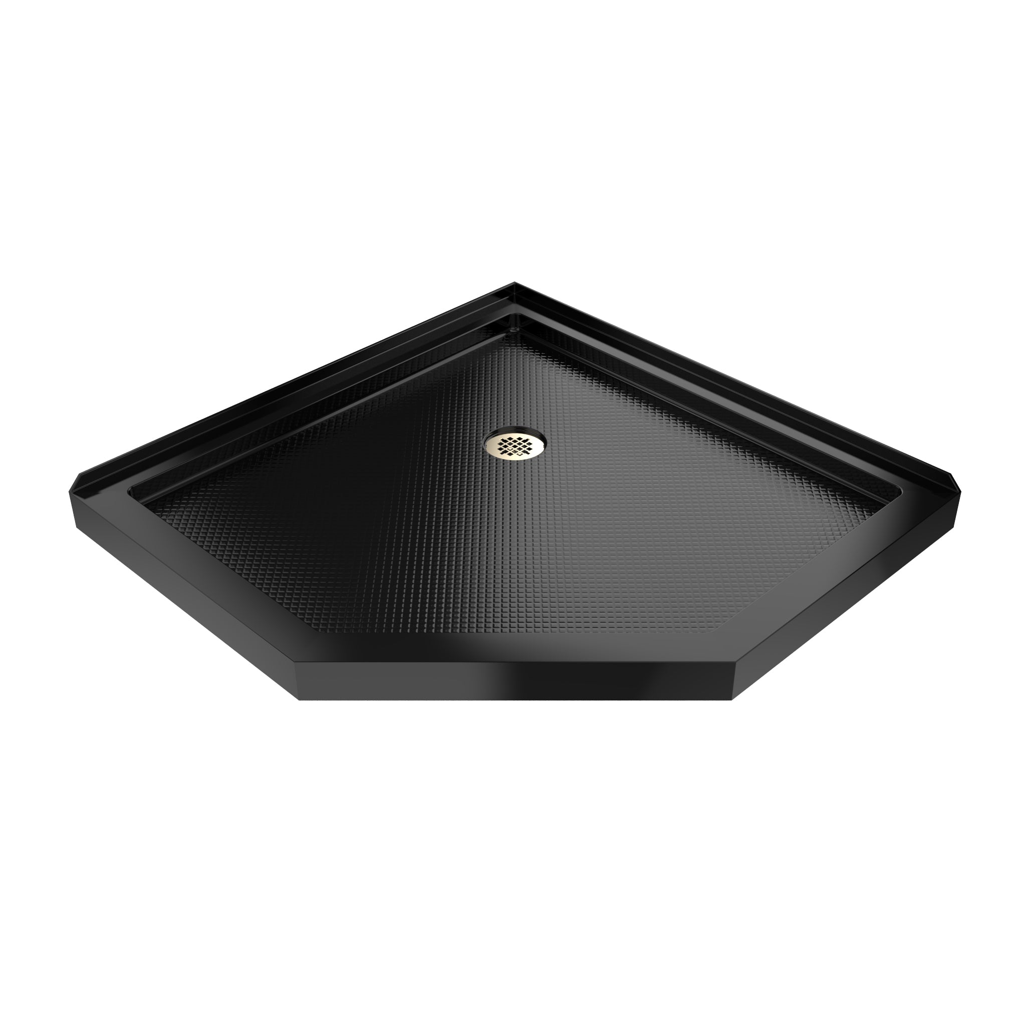 DreamLine SlimLine 36" D x 36" W x 2 3/4" H Neo-Angle Shower Base & 2" Corner Round Drain