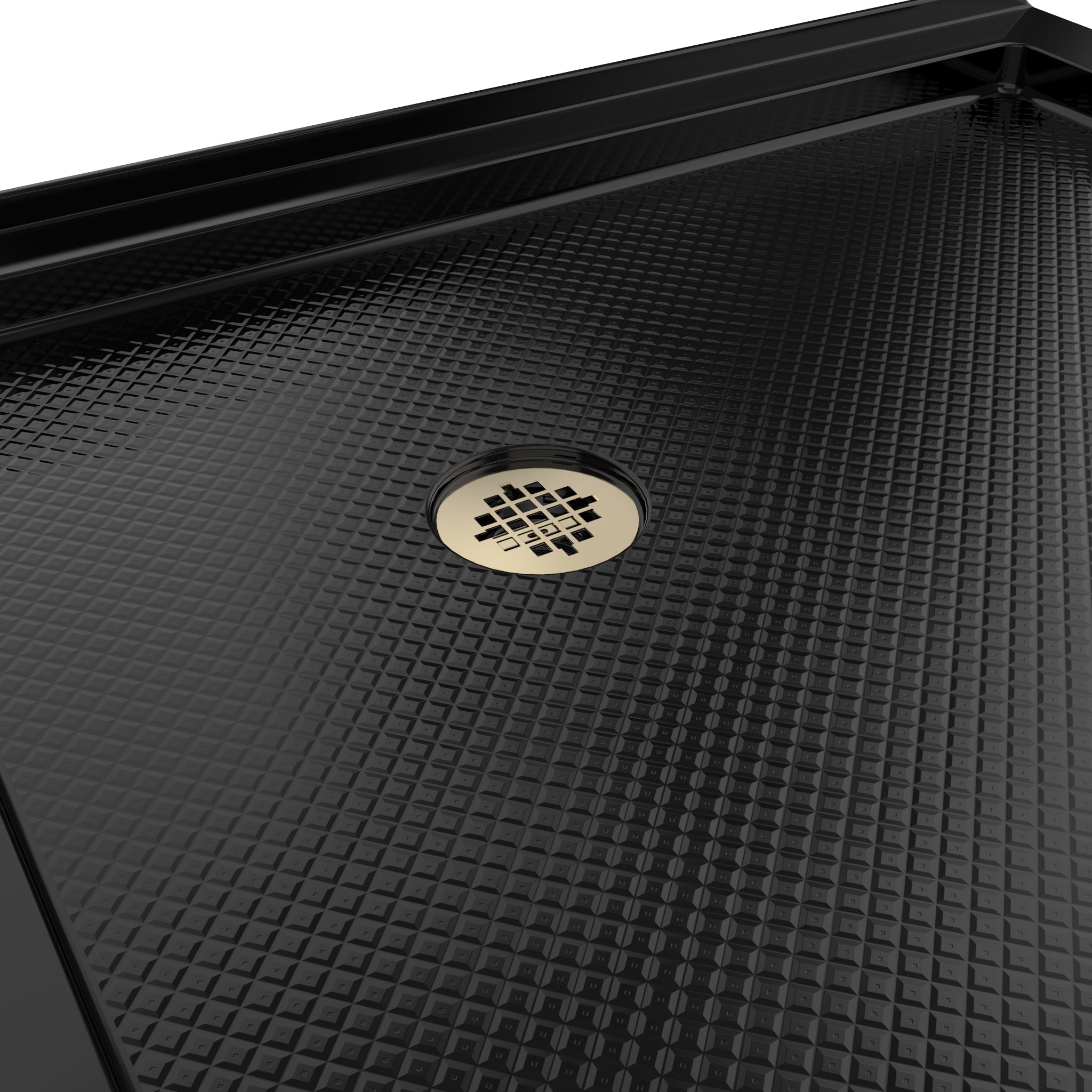 DreamLine SlimLine 36" D x 36" W x 2 3/4" H Neo-Angle Shower Base & 2" Corner Round Drain