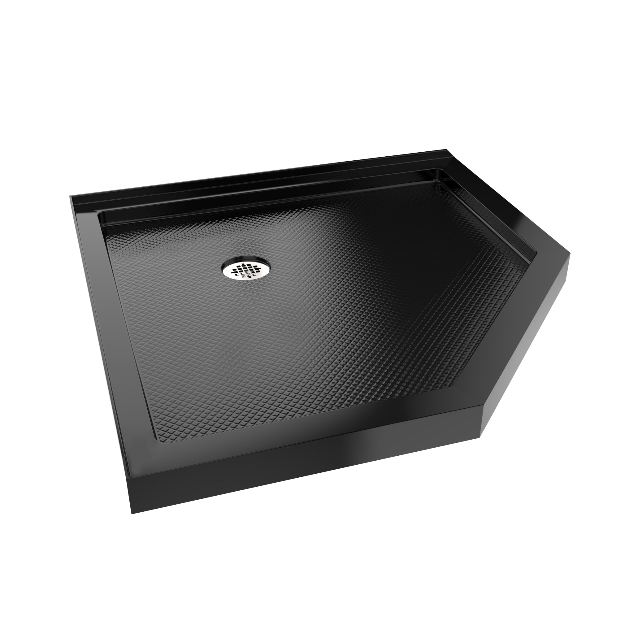DreamLine SlimLine 36" D x 36" W x 2 3/4" H Neo-Angle Shower Base & 2" Corner Round Drain