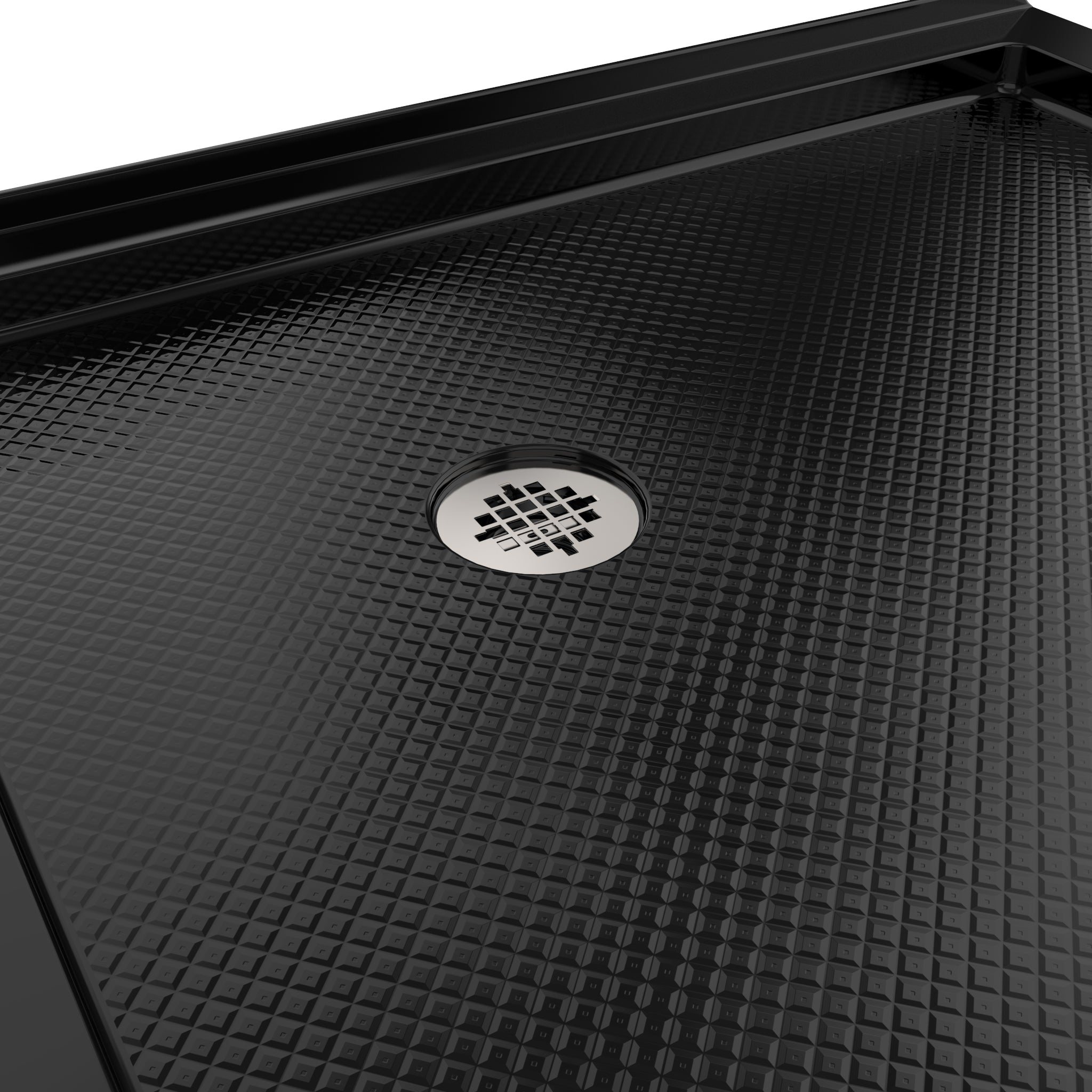 DreamLine SlimLine 36" D x 36" W x 2 3/4" H Neo-Angle Shower Base & 2" Corner Round Drain