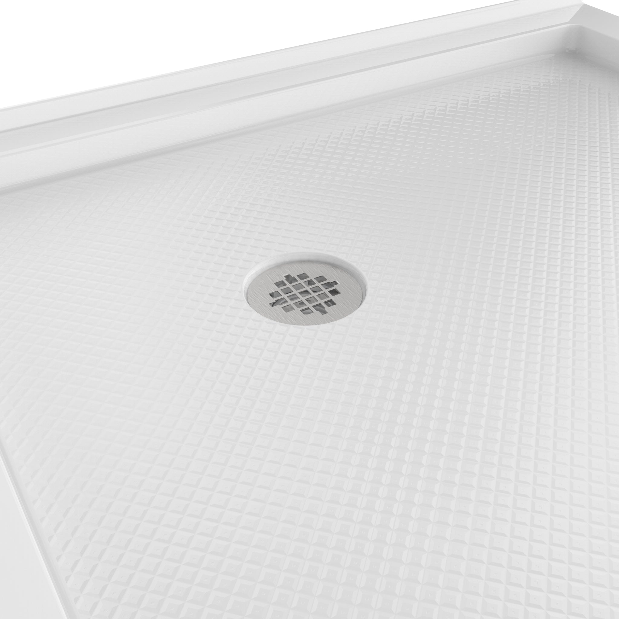 DreamLine SlimLine 36" D x 36" W x 2 3/4" H Neo-Angle Shower Base & 2" Corner Round Drain