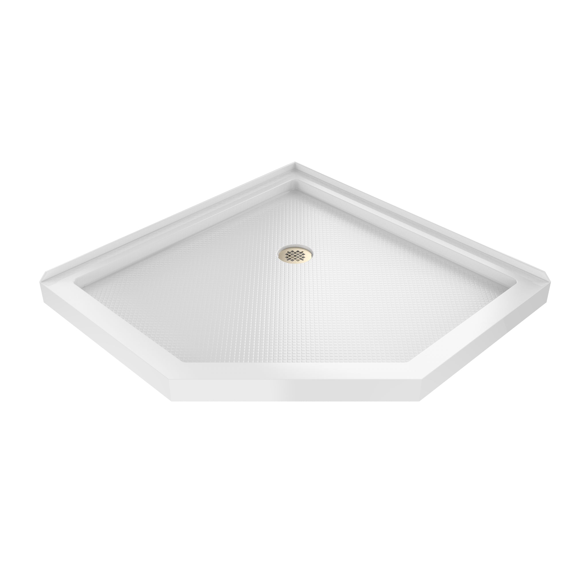 DreamLine SlimLine 36" D x 36" W x 2 3/4" H Neo-Angle Shower Base & 2" Corner Round Drain
