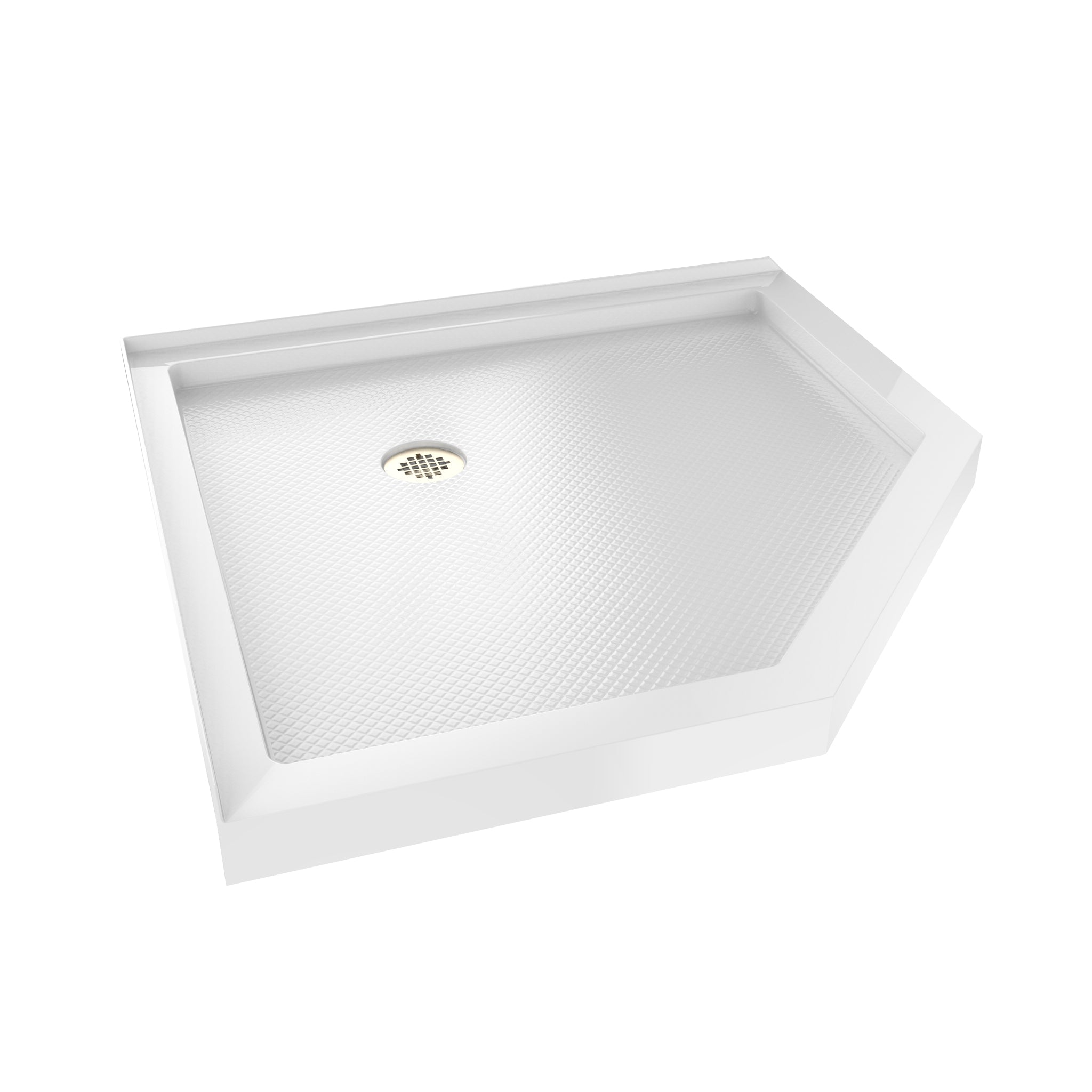 DreamLine SlimLine 36" D x 36" W x 2 3/4" H Neo-Angle Shower Base & 2" Corner Round Drain