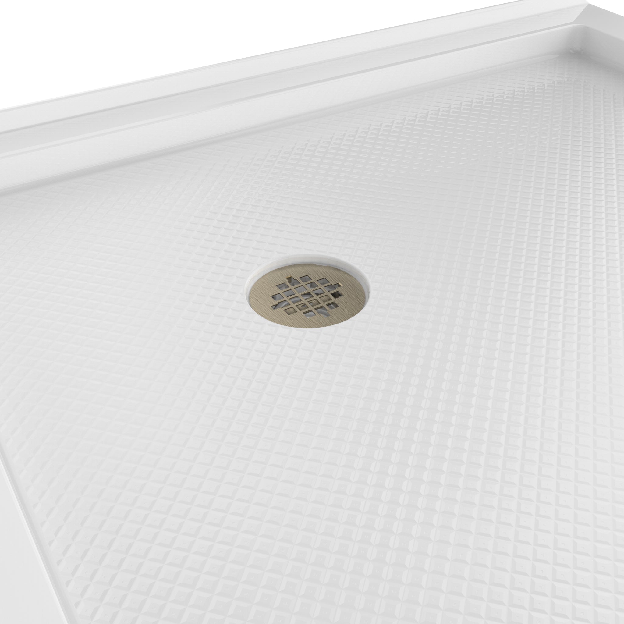 DreamLine SlimLine 36" D x 36" W x 2 3/4" H Neo-Angle Shower Base & 2" Corner Round Drain
