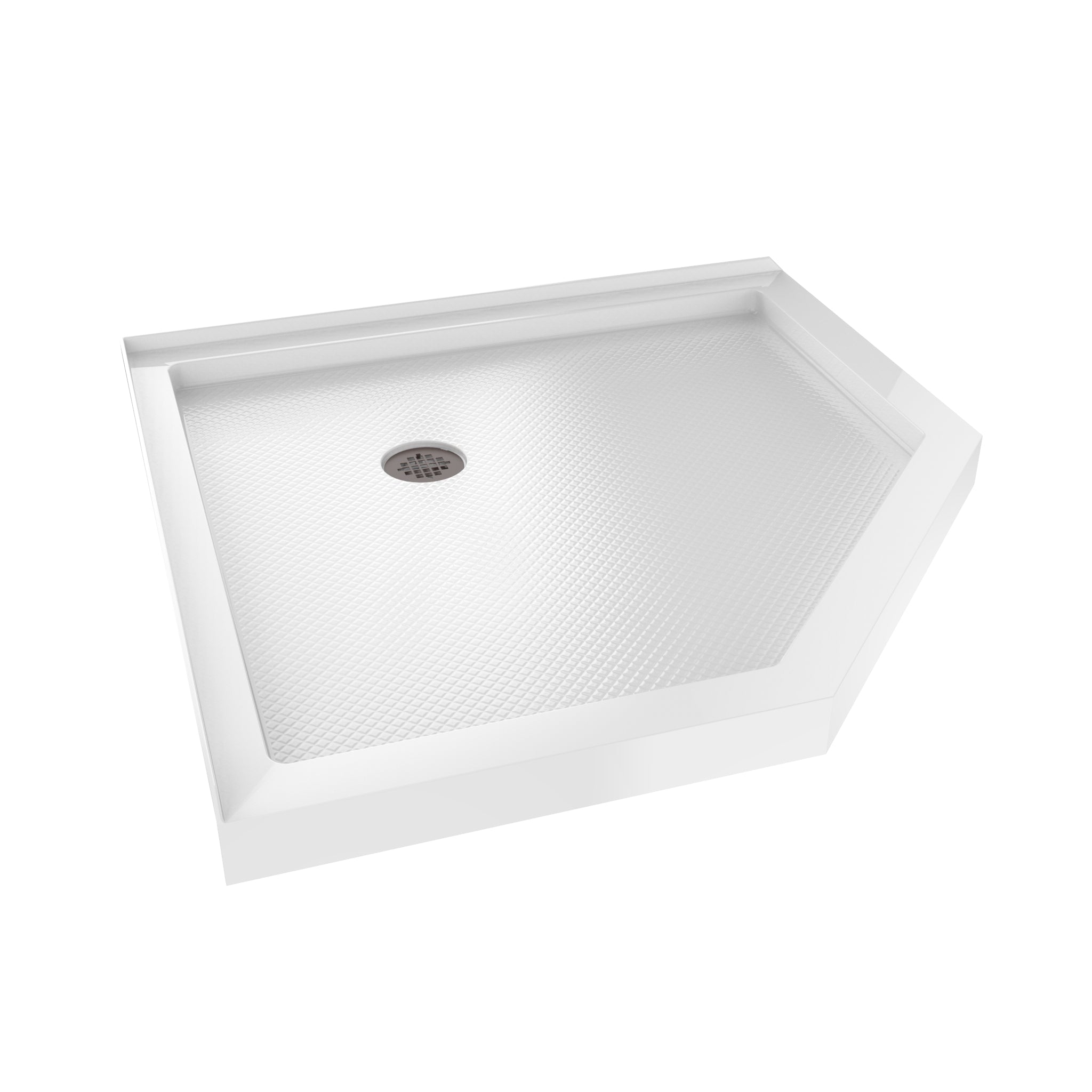 DreamLine SlimLine 36" D x 36" W x 2 3/4" H Neo-Angle Shower Base & 2" Corner Round Drain