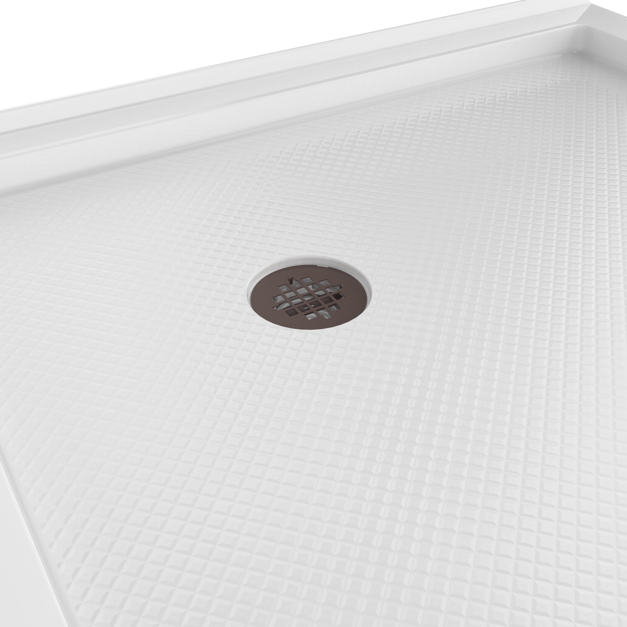 DreamLine SlimLine 36" D x 36" W x 2 3/4" H Neo-Angle Shower Base & 2" Corner Round Drain