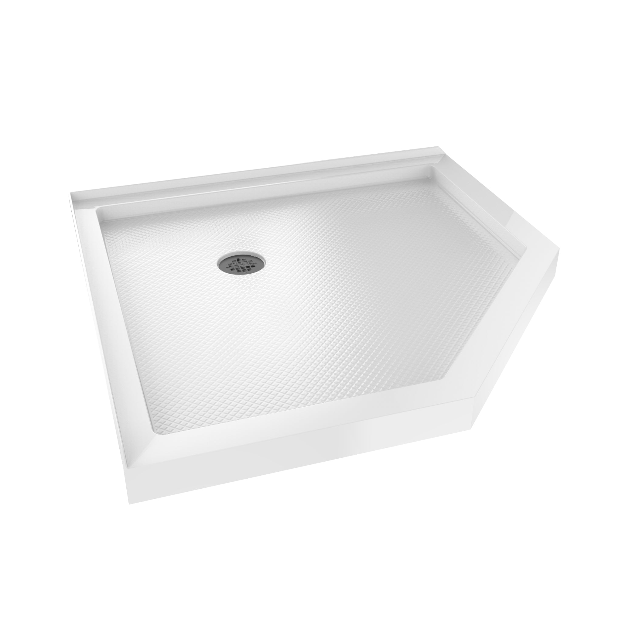 DreamLine SlimLine 36" D x 36" W x 2 3/4" H Neo-Angle Shower Base & 2" Corner Round Drain