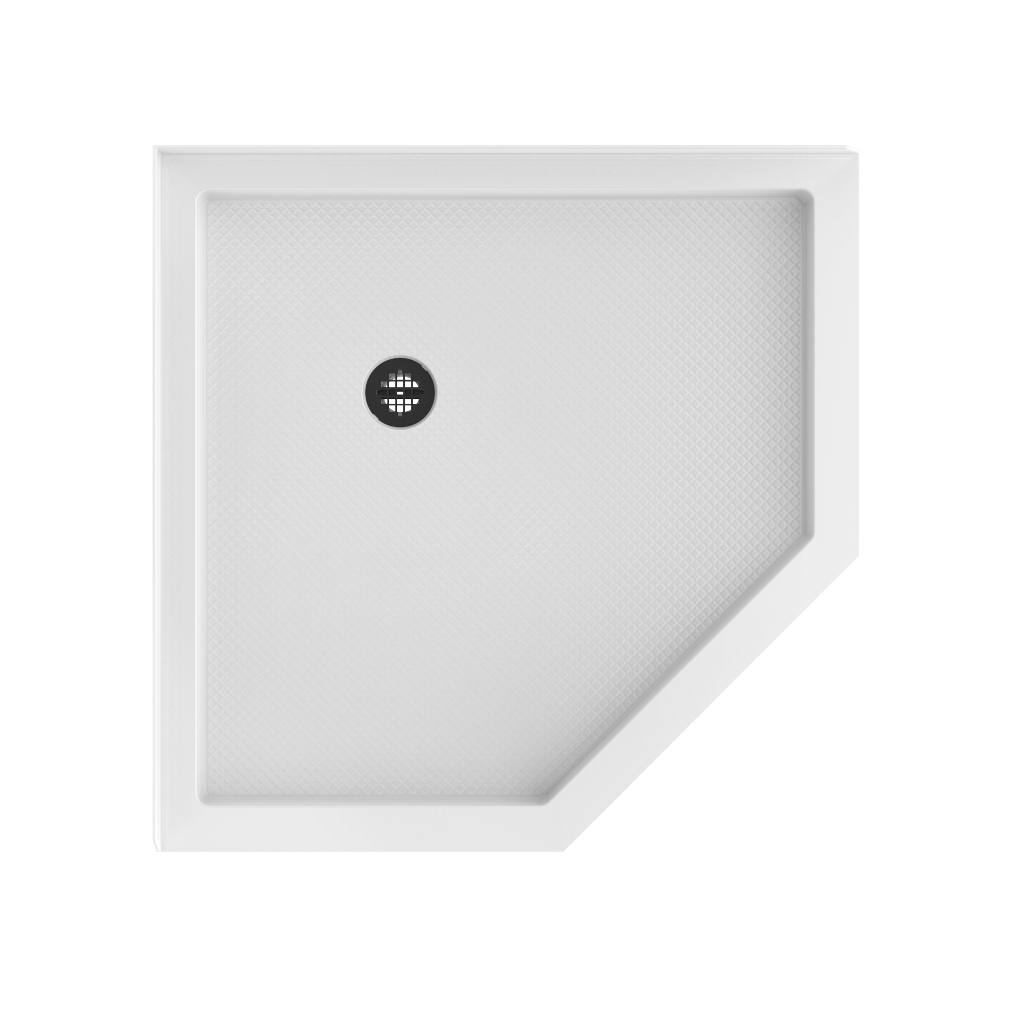 DreamLine SlimLine 36" D x 36" W x 2 3/4" H Neo-Angle Shower Base & 2" Corner Round Drain