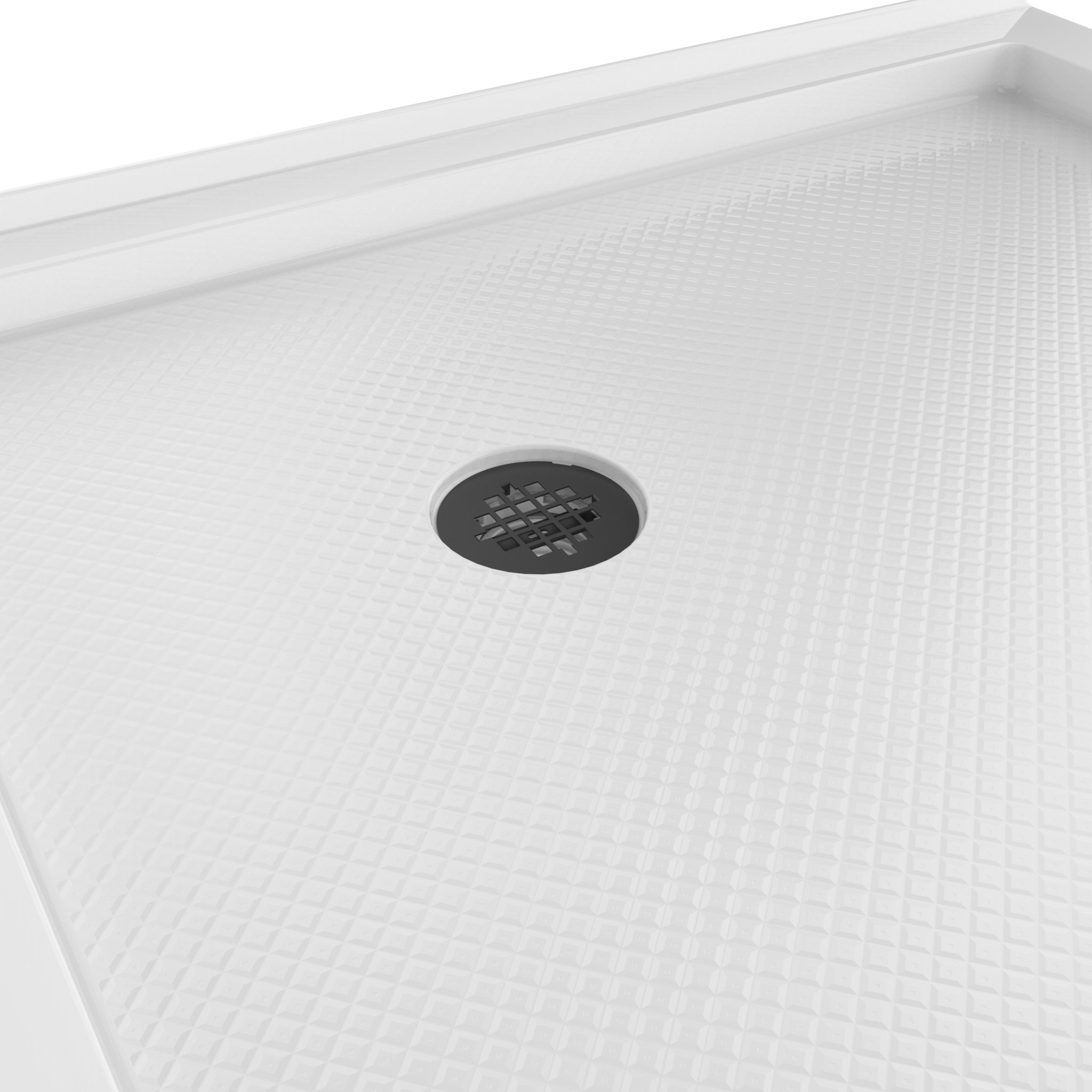 DreamLine SlimLine 36" D x 36" W x 2 3/4" H Neo-Angle Shower Base & 2" Corner Round Drain