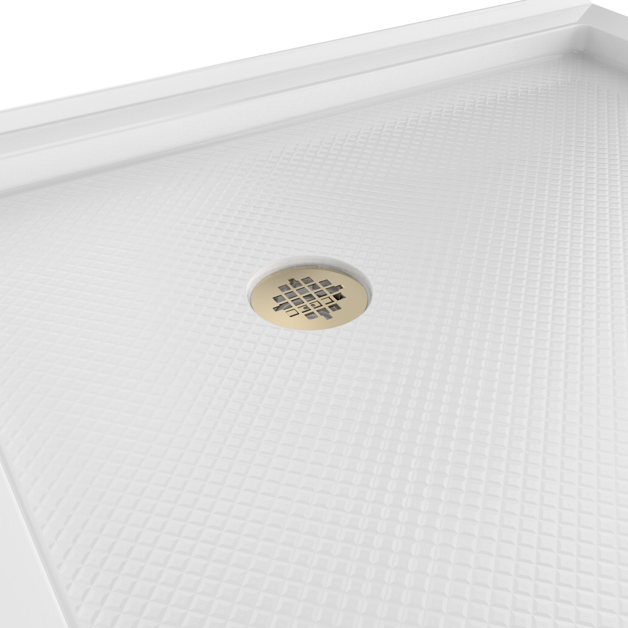 DreamLine SlimLine 36" D x 36" W x 2 3/4" H Neo-Angle Shower Base & 2" Corner Round Drain
