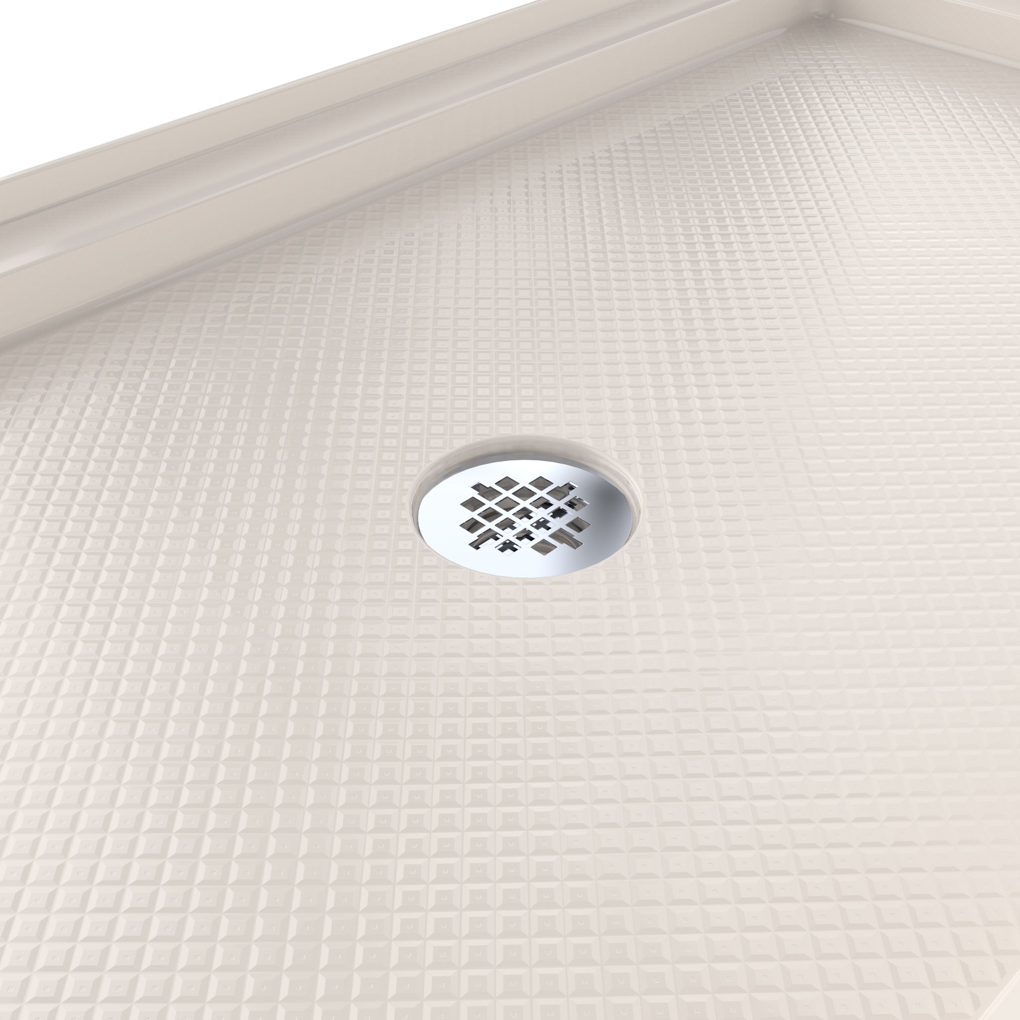 DreamLine SlimLine 36" D x 48" W x 2 3/4" H Black Alcove Shower Base & 2" Center Round Drain