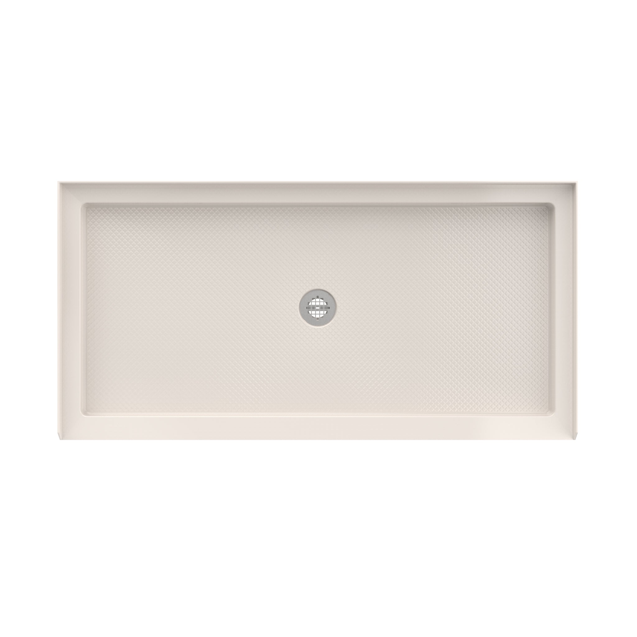 DreamLine SlimLine 36" D x 48" W x 2 3/4" H Black Alcove Shower Base & 2" Center Round Drain