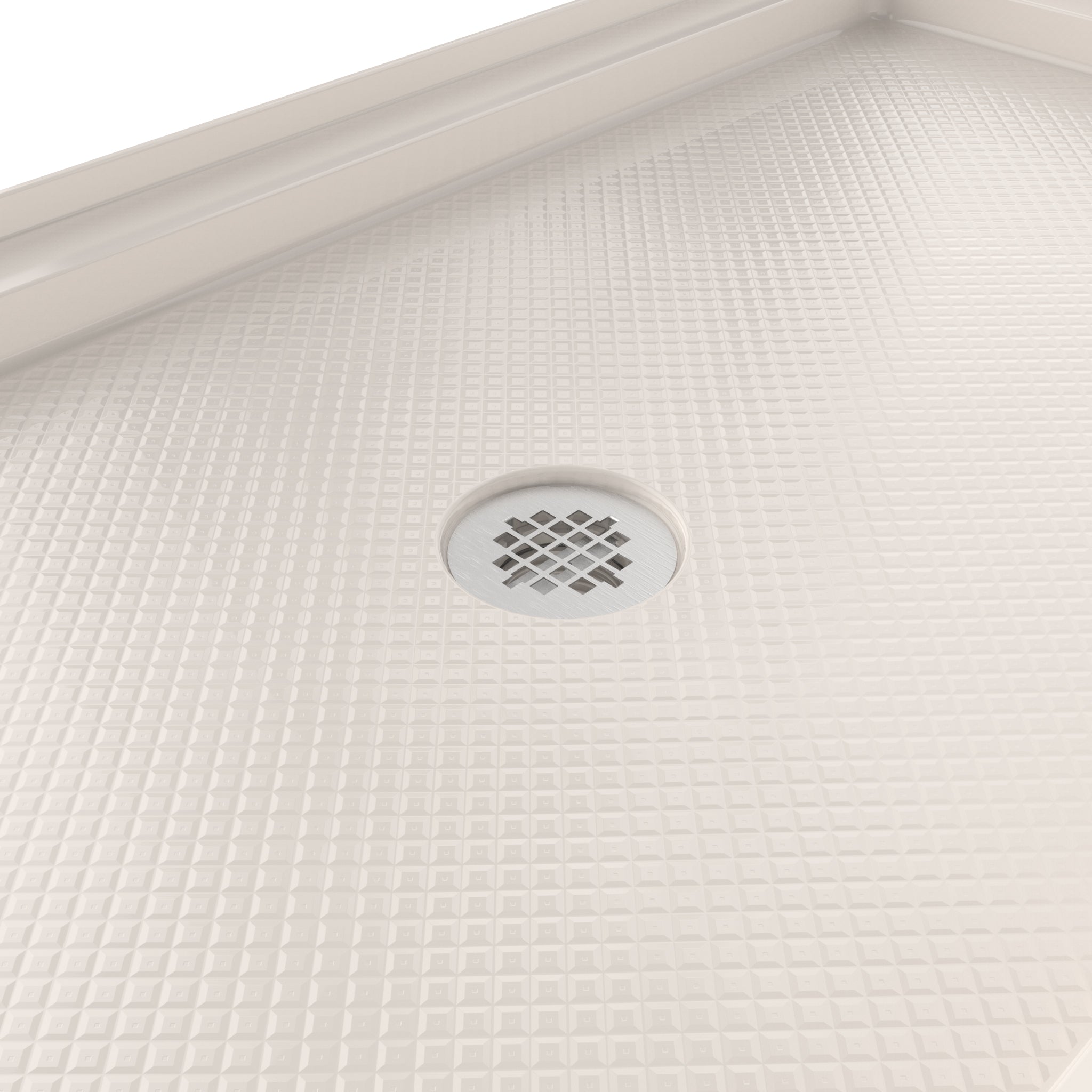 DreamLine SlimLine 36" D x 48" W x 2 3/4" H Black Alcove Shower Base & 2" Center Round Drain