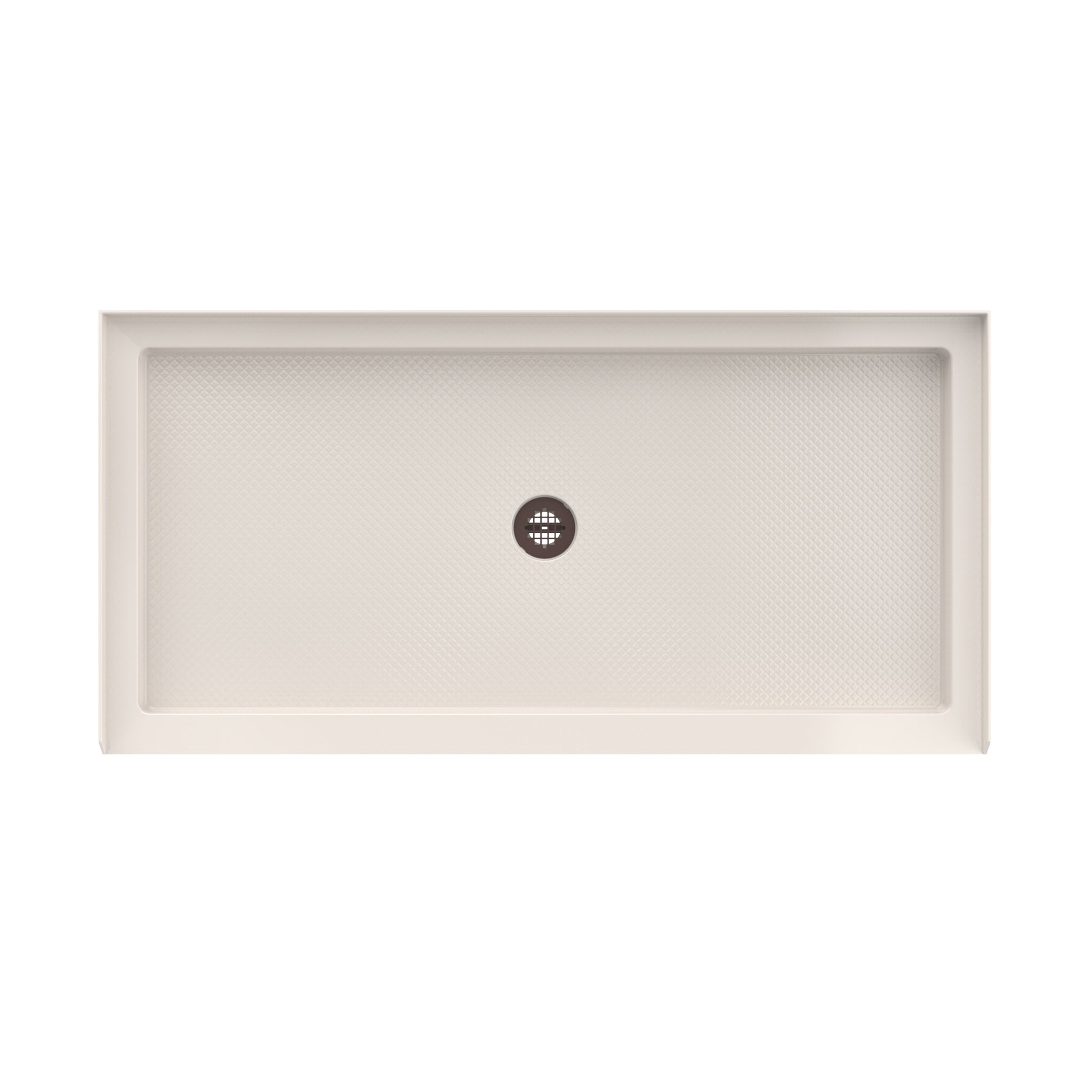 DreamLine SlimLine 36" D x 48" W x 2 3/4" H Black Alcove Shower Base & 2" Center Round Drain