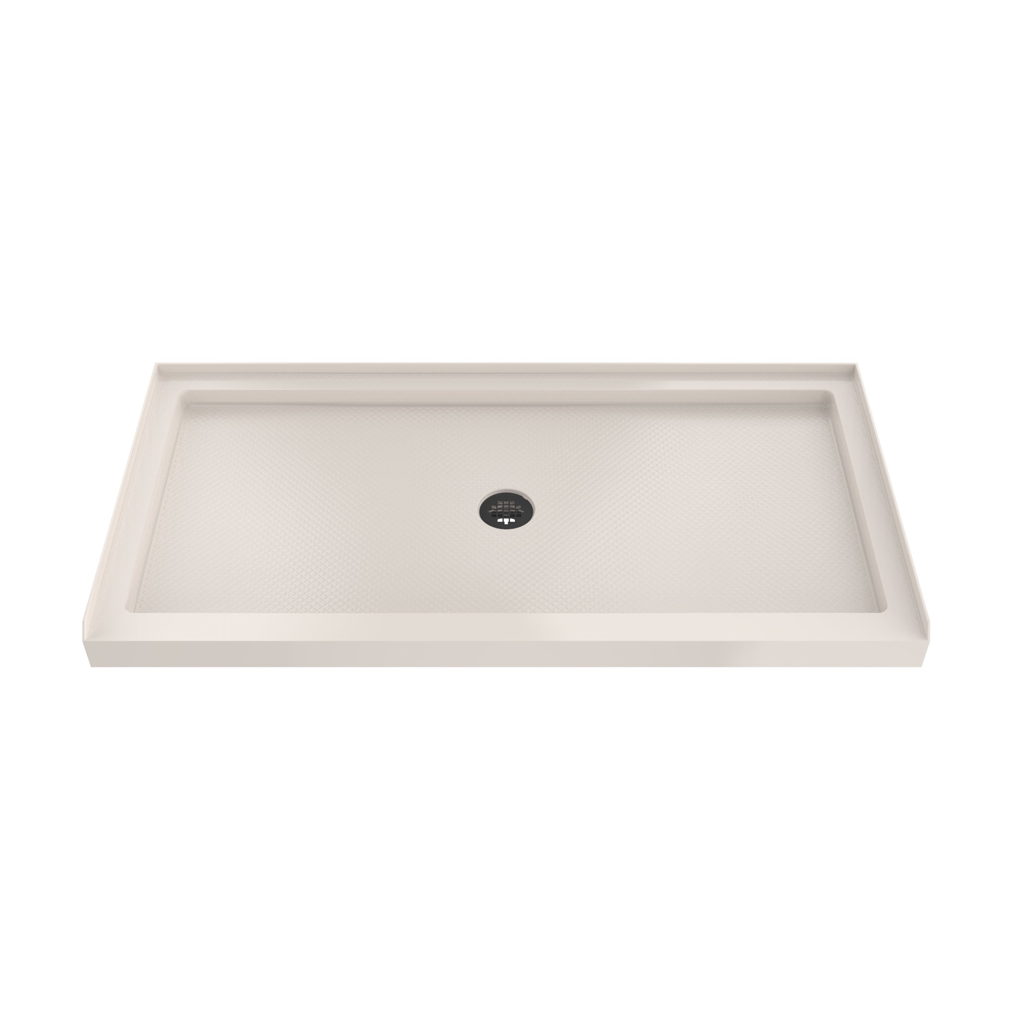 DreamLine SlimLine 36" D x 48" W x 2 3/4" H Black Alcove Shower Base & 2" Center Round Drain