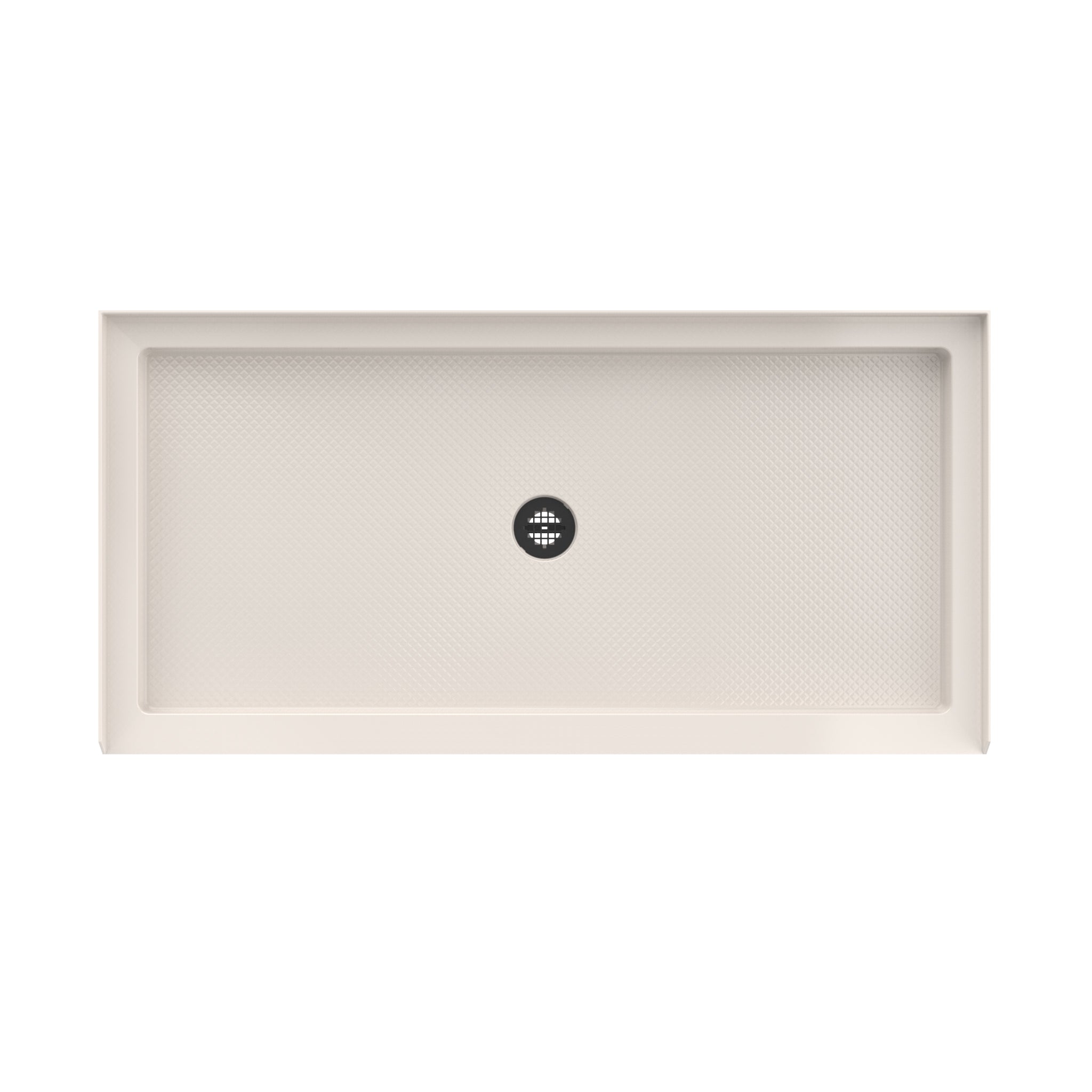 DreamLine SlimLine 36" D x 48" W x 2 3/4" H Black Alcove Shower Base & 2" Center Round Drain