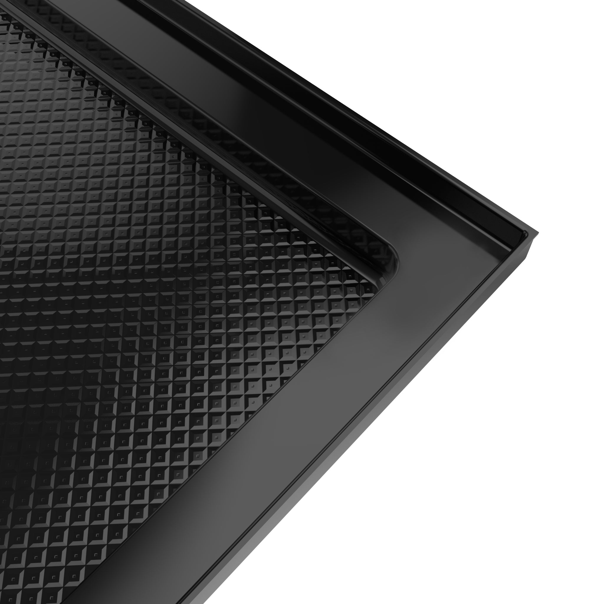 DreamLine SlimLine 36" D x 48" W x 2 3/4" H Black Alcove Shower Base & 2" Center Round Drain