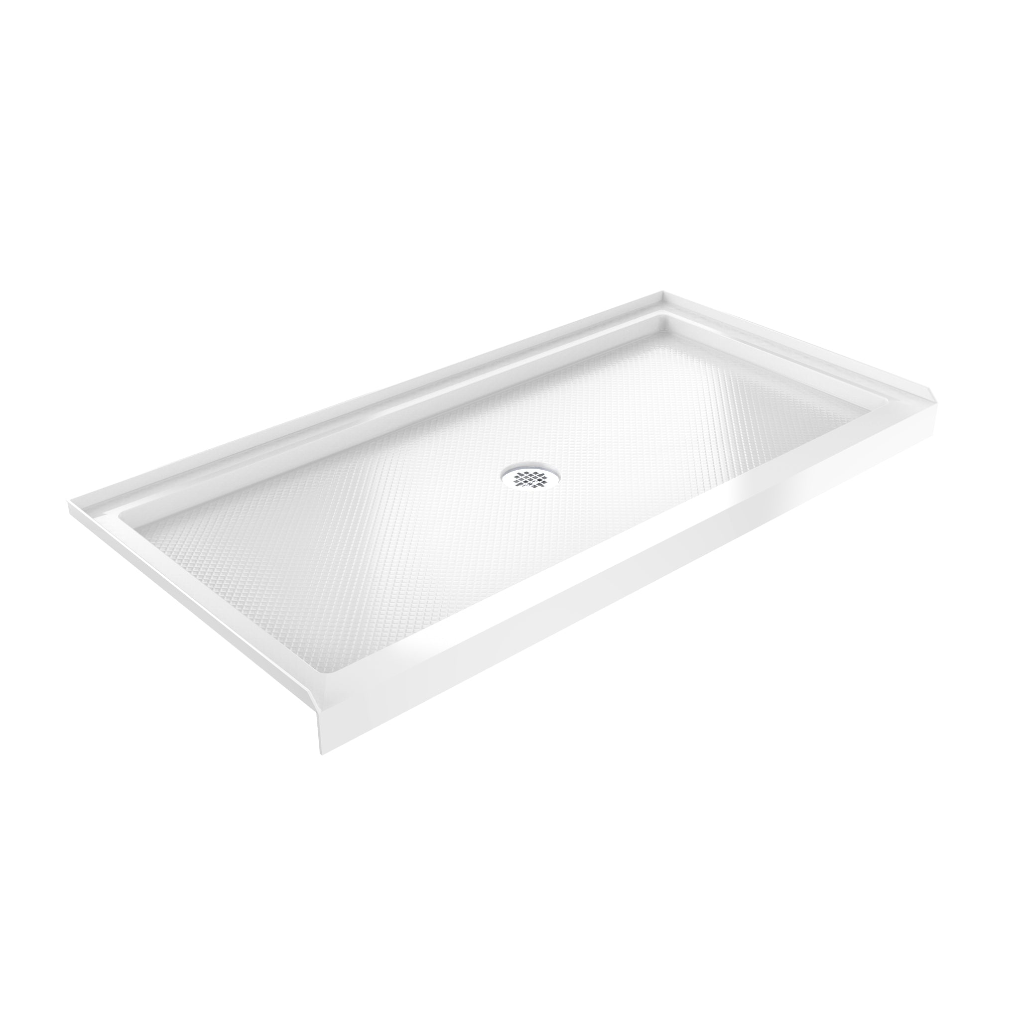 DreamLine SlimLine 36" D x 48" W x 2 3/4" H Black Alcove Shower Base & 2" Center Round Drain