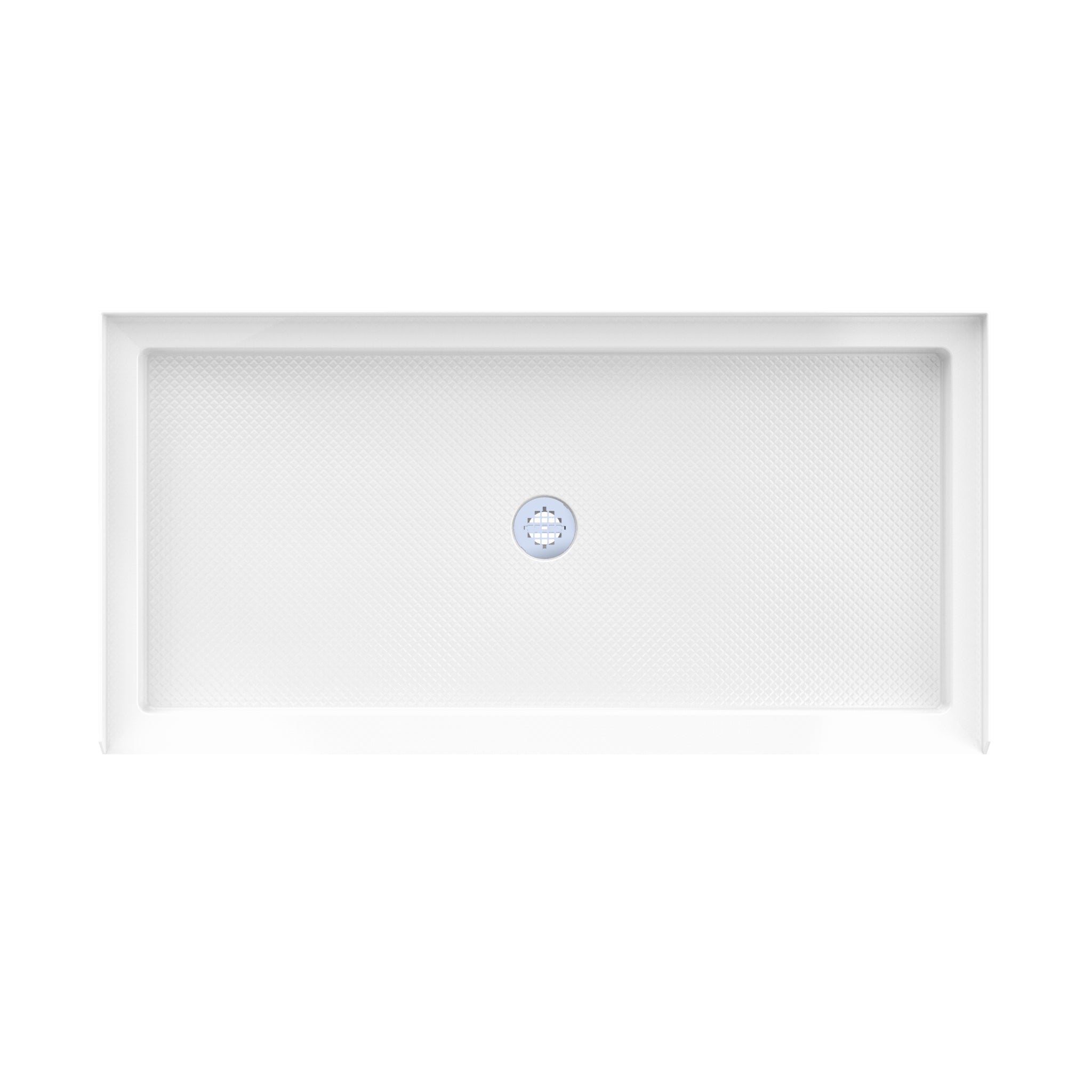 DreamLine SlimLine 36" D x 48" W x 2 3/4" H Black Alcove Shower Base & 2" Center Round Drain