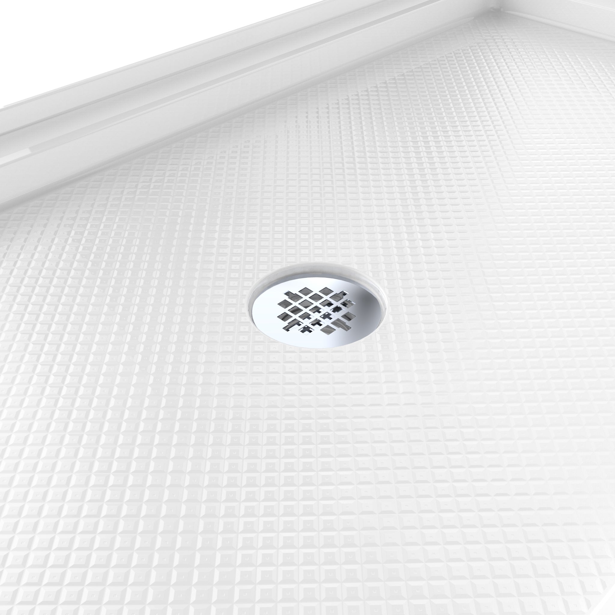 DreamLine SlimLine 36" D x 48" W x 2 3/4" H Black Alcove Shower Base & 2" Center Round Drain