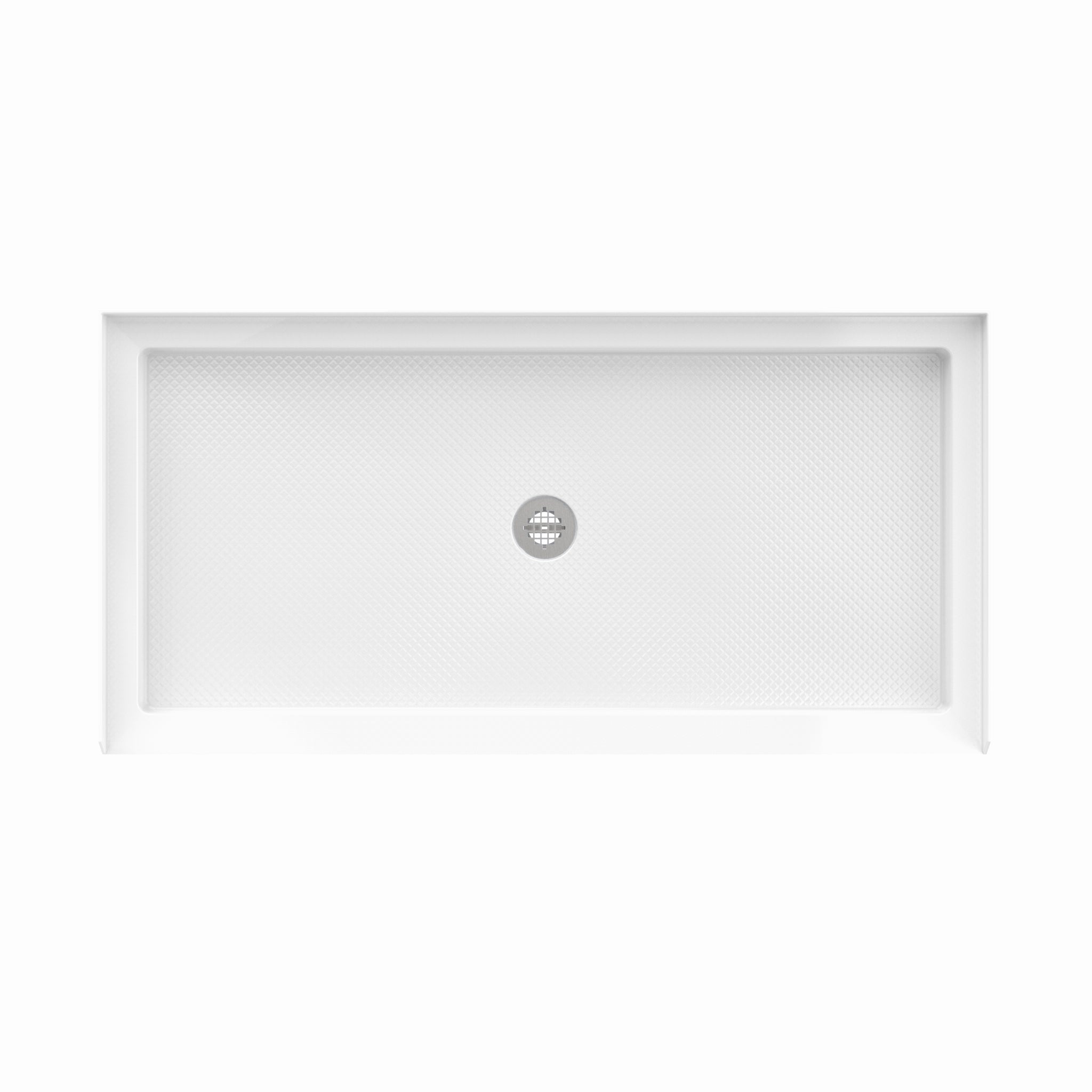 DreamLine SlimLine 36" D x 48" W x 2 3/4" H Black Alcove Shower Base & 2" Center Round Drain