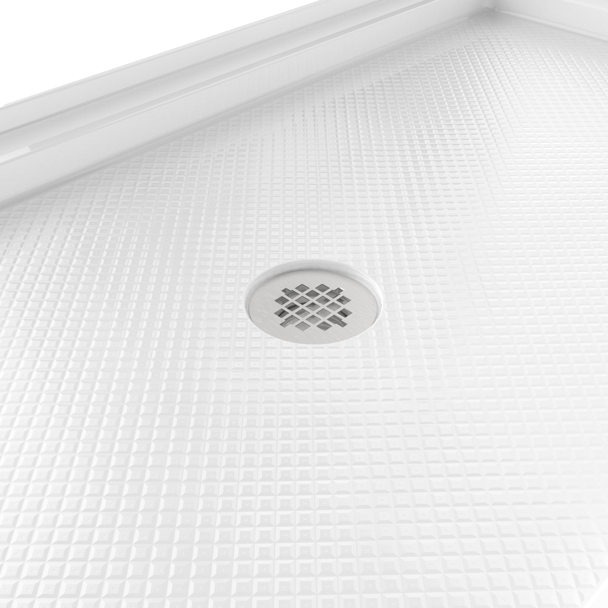 DreamLine SlimLine 36" D x 48" W x 2 3/4" H Black Alcove Shower Base & 2" Center Round Drain